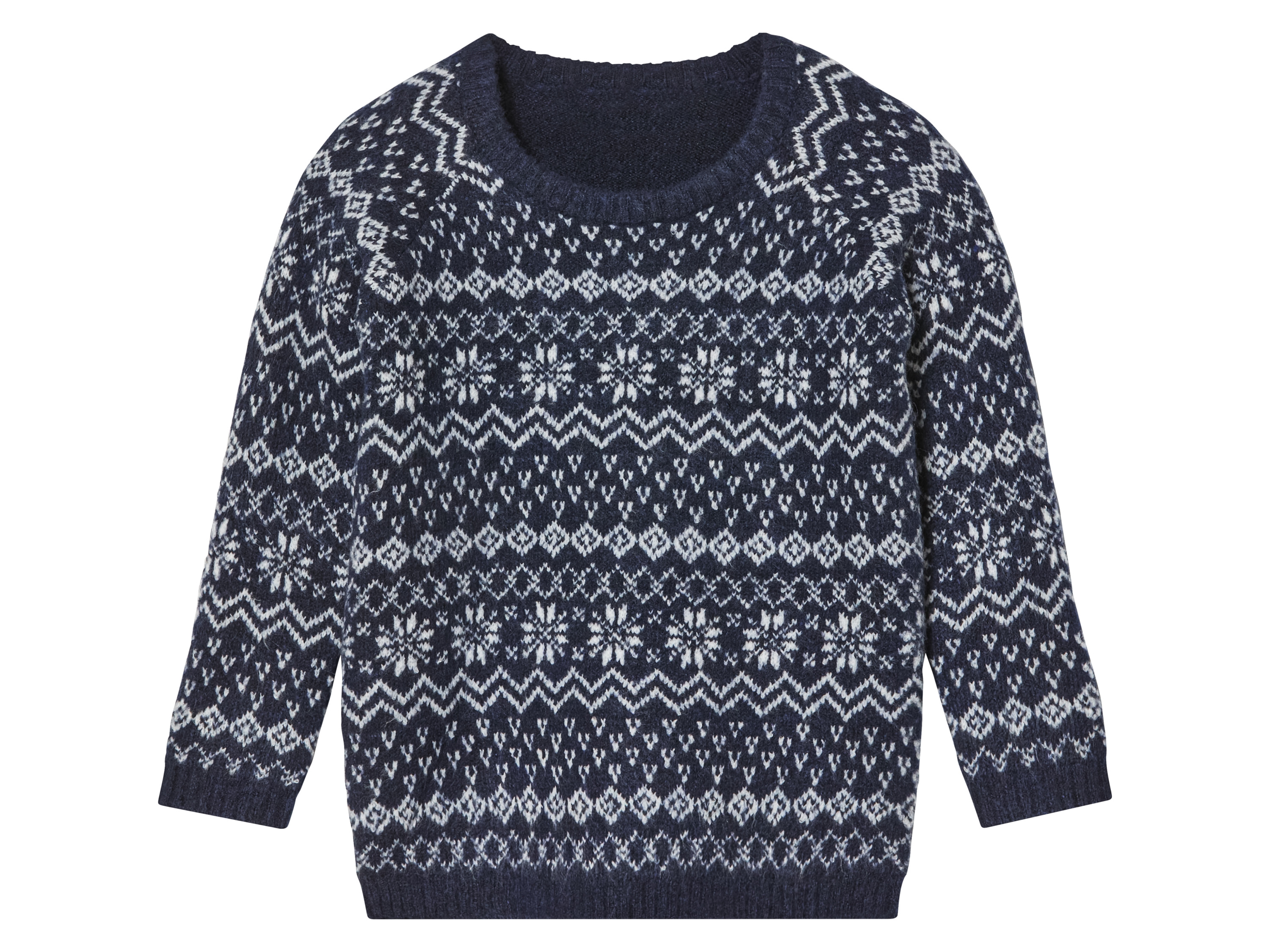 lupilu® Sweter chłopięcy świąteczny (98 - 104, Granatowy/biały)