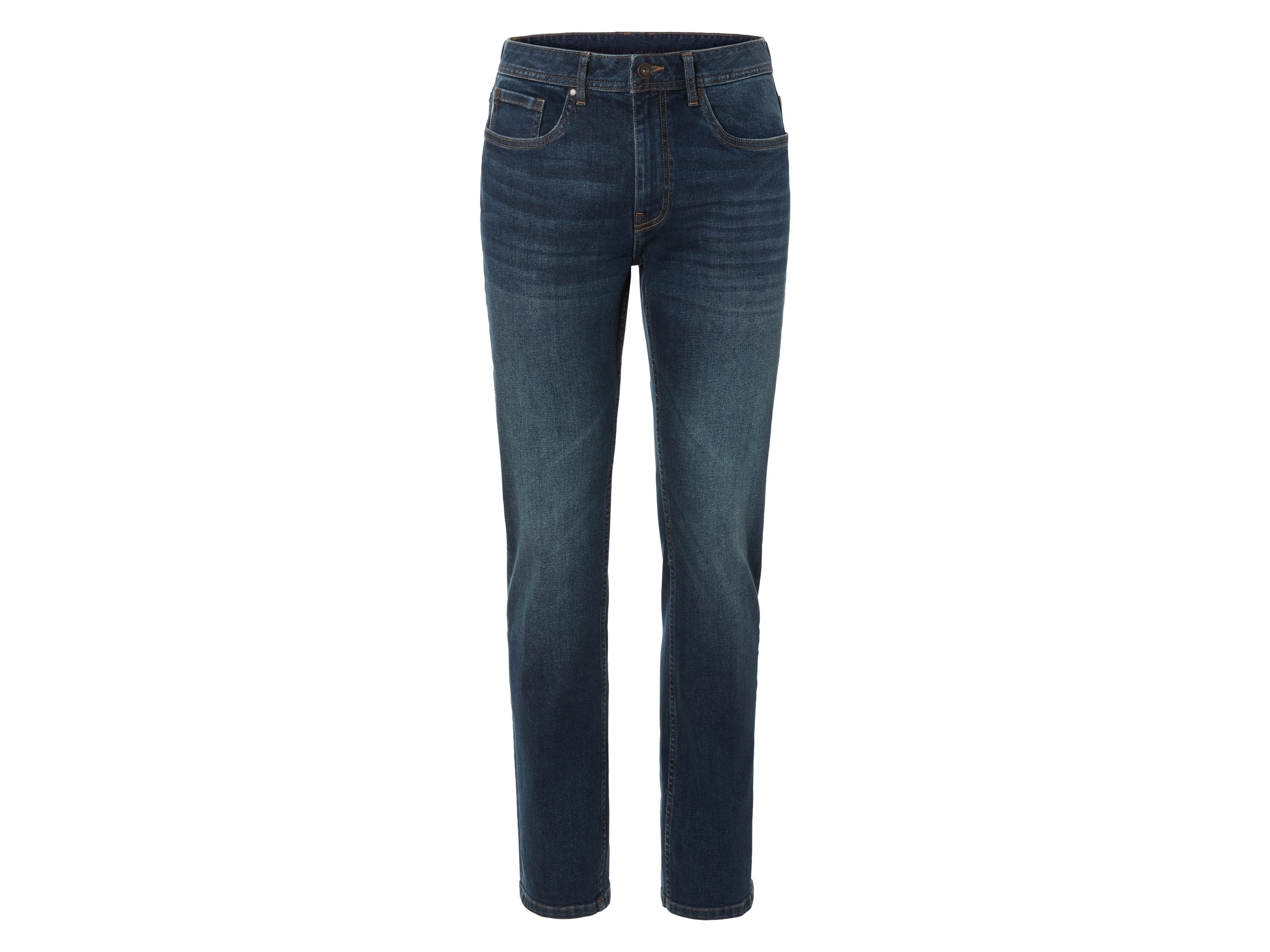 LIVERGY® Jeansy męskie z bawełną, slim fit (48 (32/32), Ciemnoniebieski)