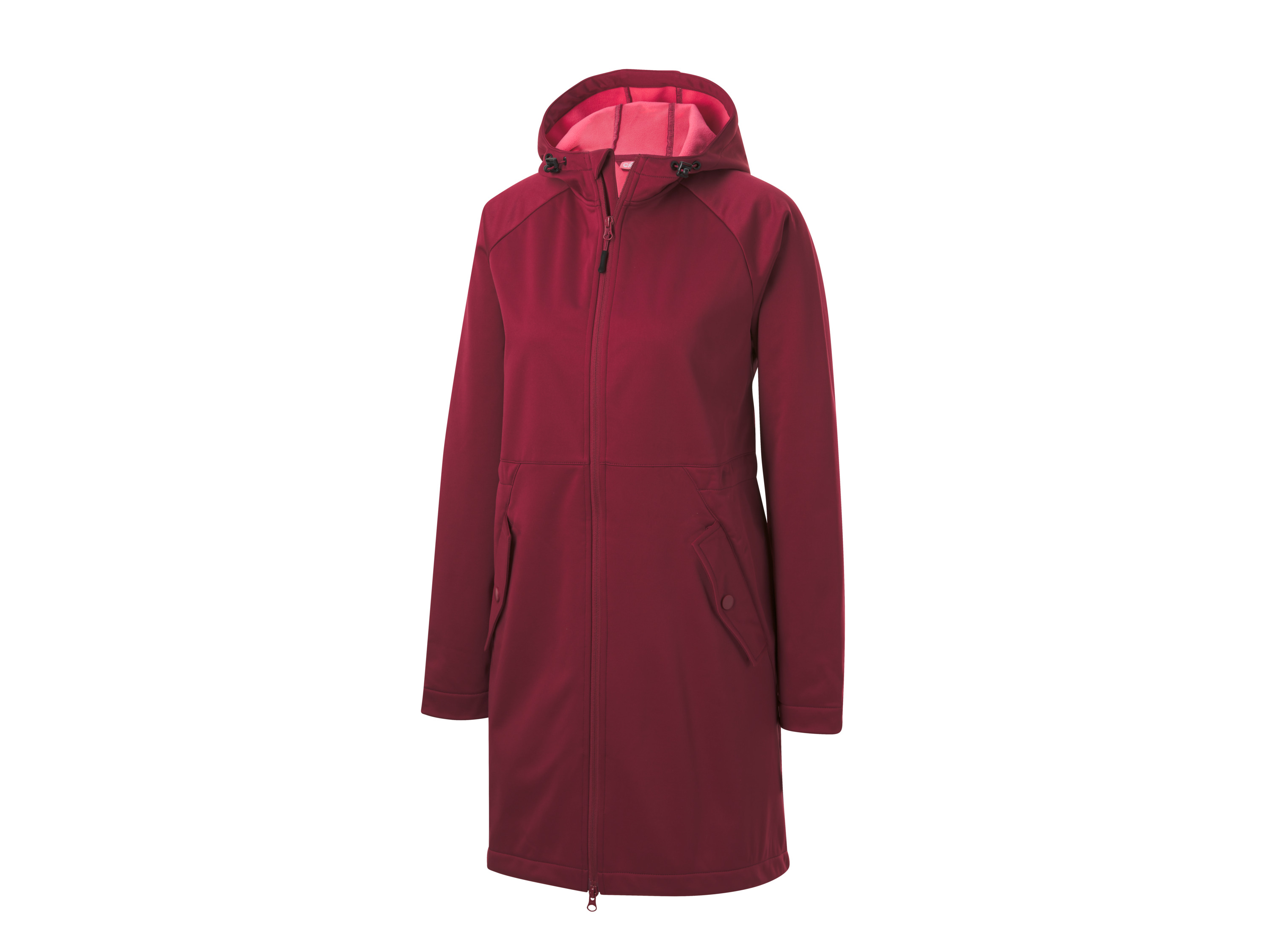 CRIVIT Płaszcz damski softshell, hydrofobowy (S (36-38), Czerwony)