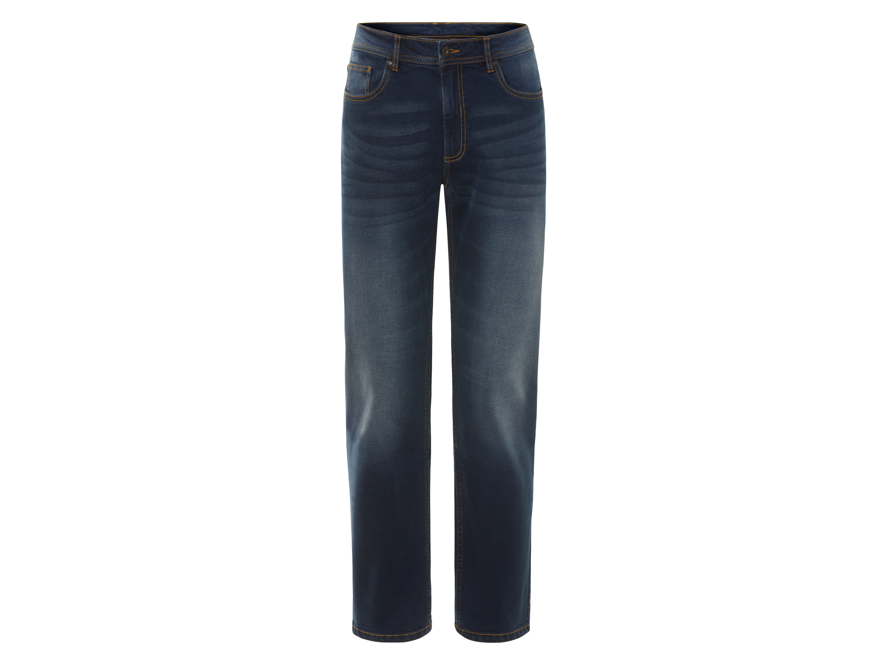 LIVERGY® Jeansy męskie z bawełną, Straight Fit (48 (32/32), Ciemnoniebieski)