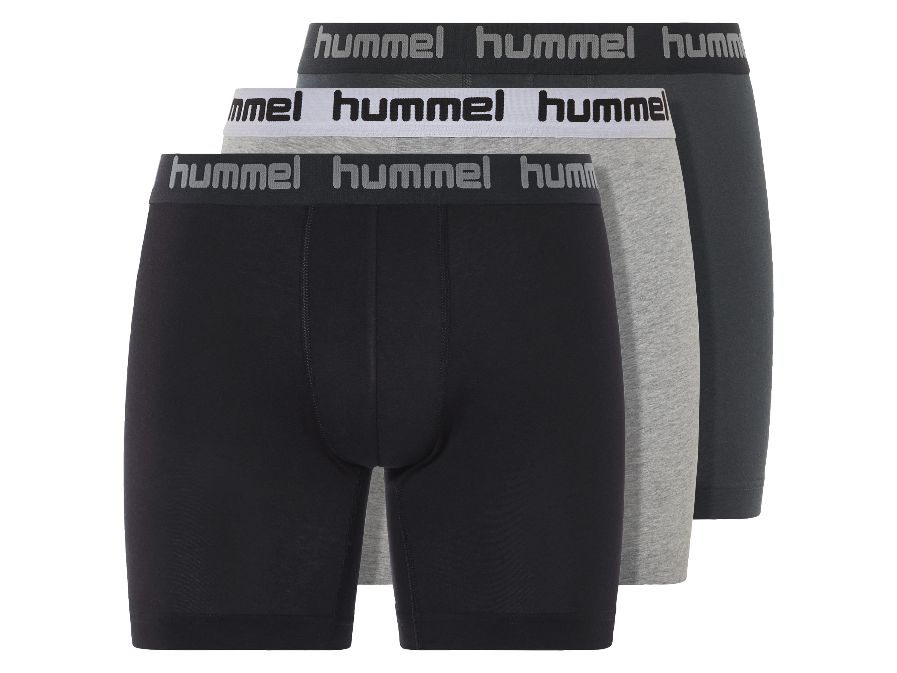 Hummel Bokserki męskie hmlMOTION 2.0, 3 pary (Czarny/szary, 6/L)