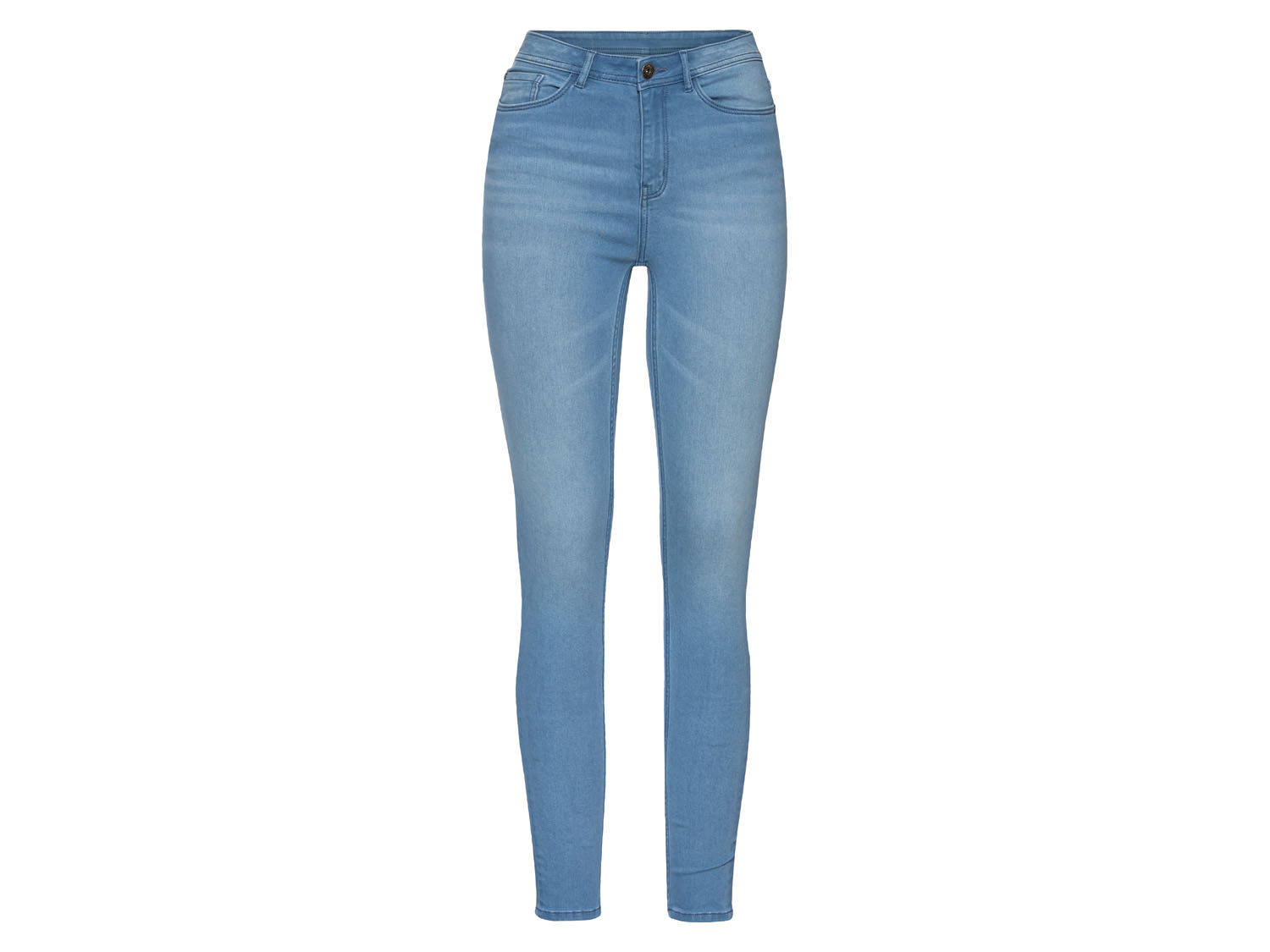 esmara® Jeansy damskie, super skinny fit, wysoka talia (34, Jasnoniebieski)