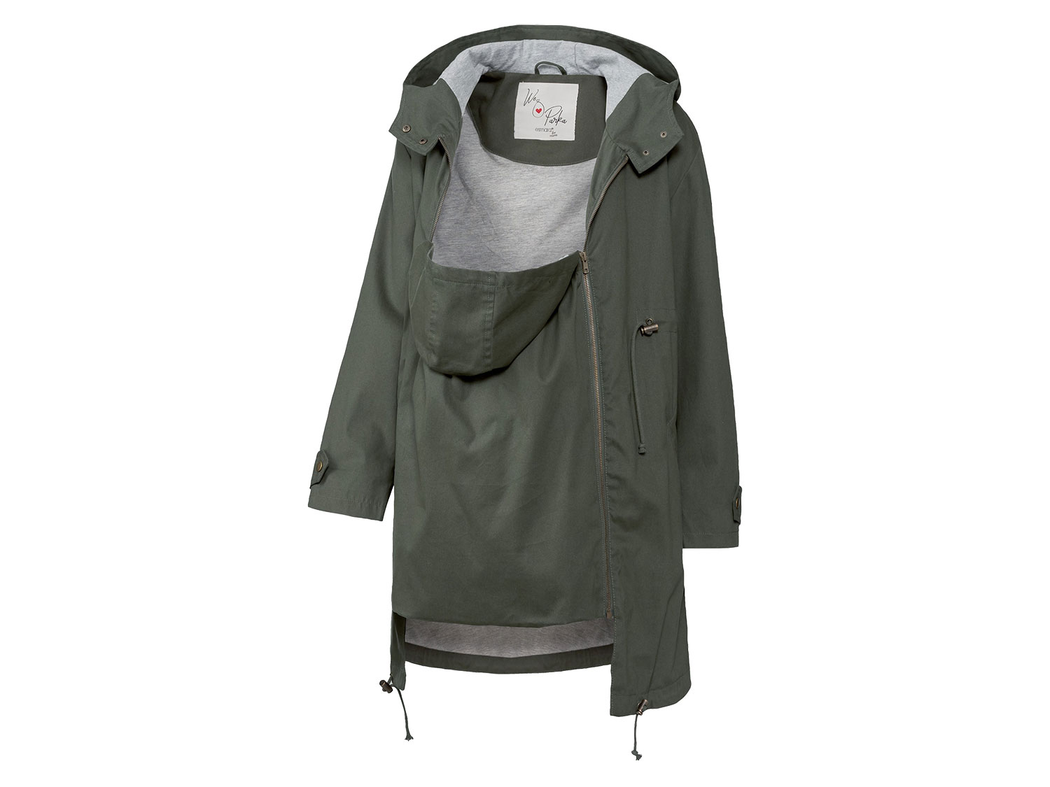 esmara® Parka ciążowa z biobawełną (40, Khaki)