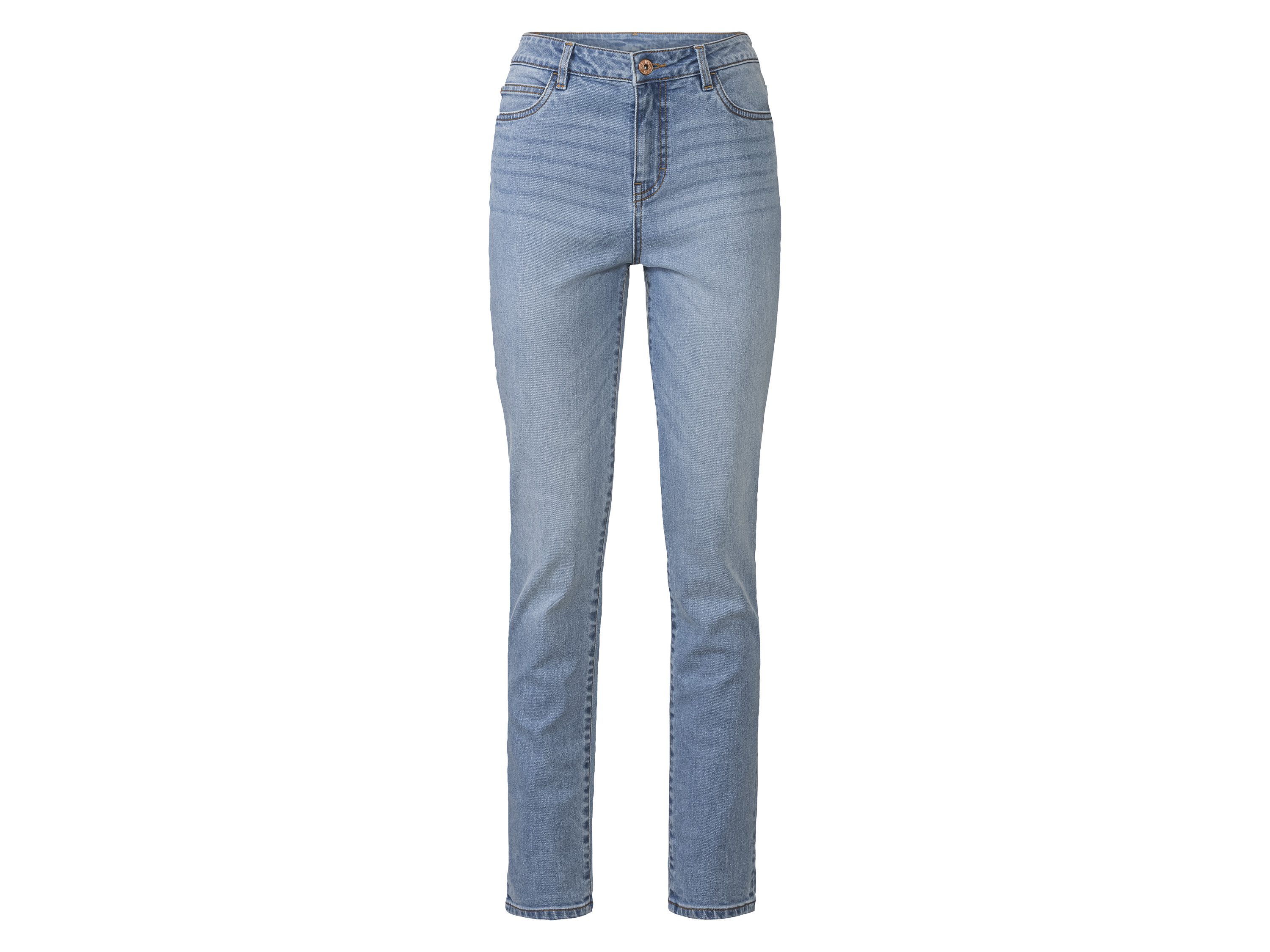 esmara® Jeansy damskie, skinny fit, z bawełną (40, Jasnoniebieski)