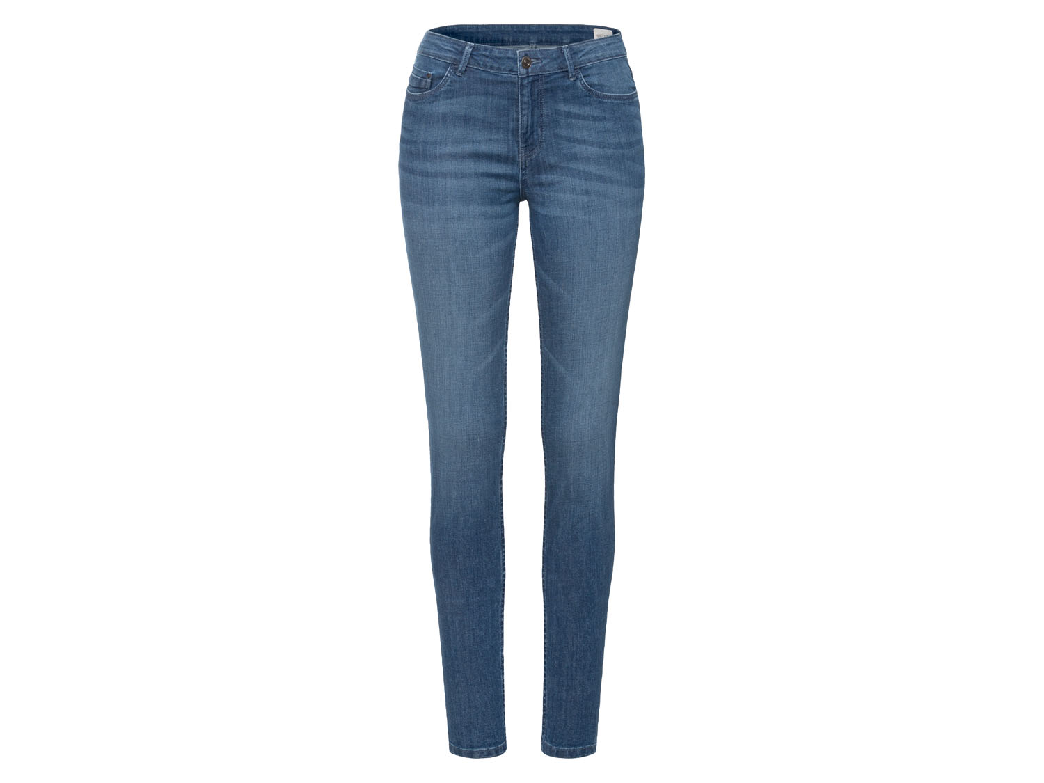 esmara® Jeansy damskie z bawełną, super skinny fit (36, wysoka sylwetka, Niebieski)