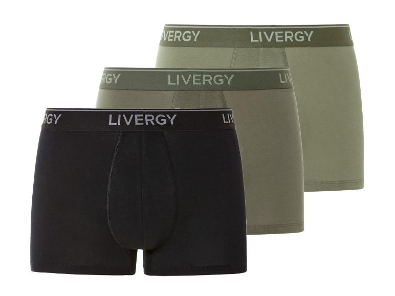 LIVERGY® Bokserki męskie z bawełną, 3 pary