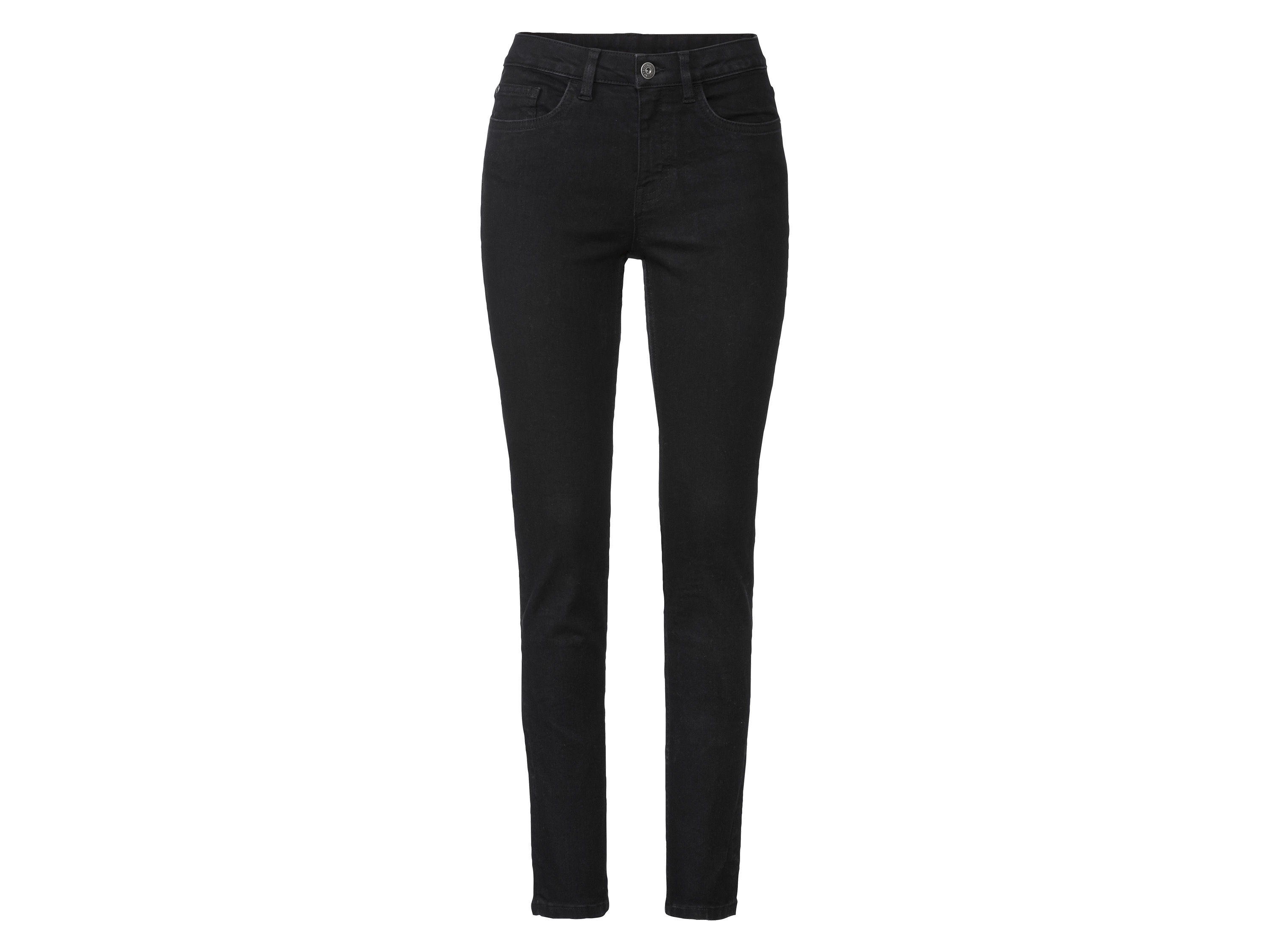 esmara® Jeansy damskie, skinny fit, z bawełną (34, Czarny)