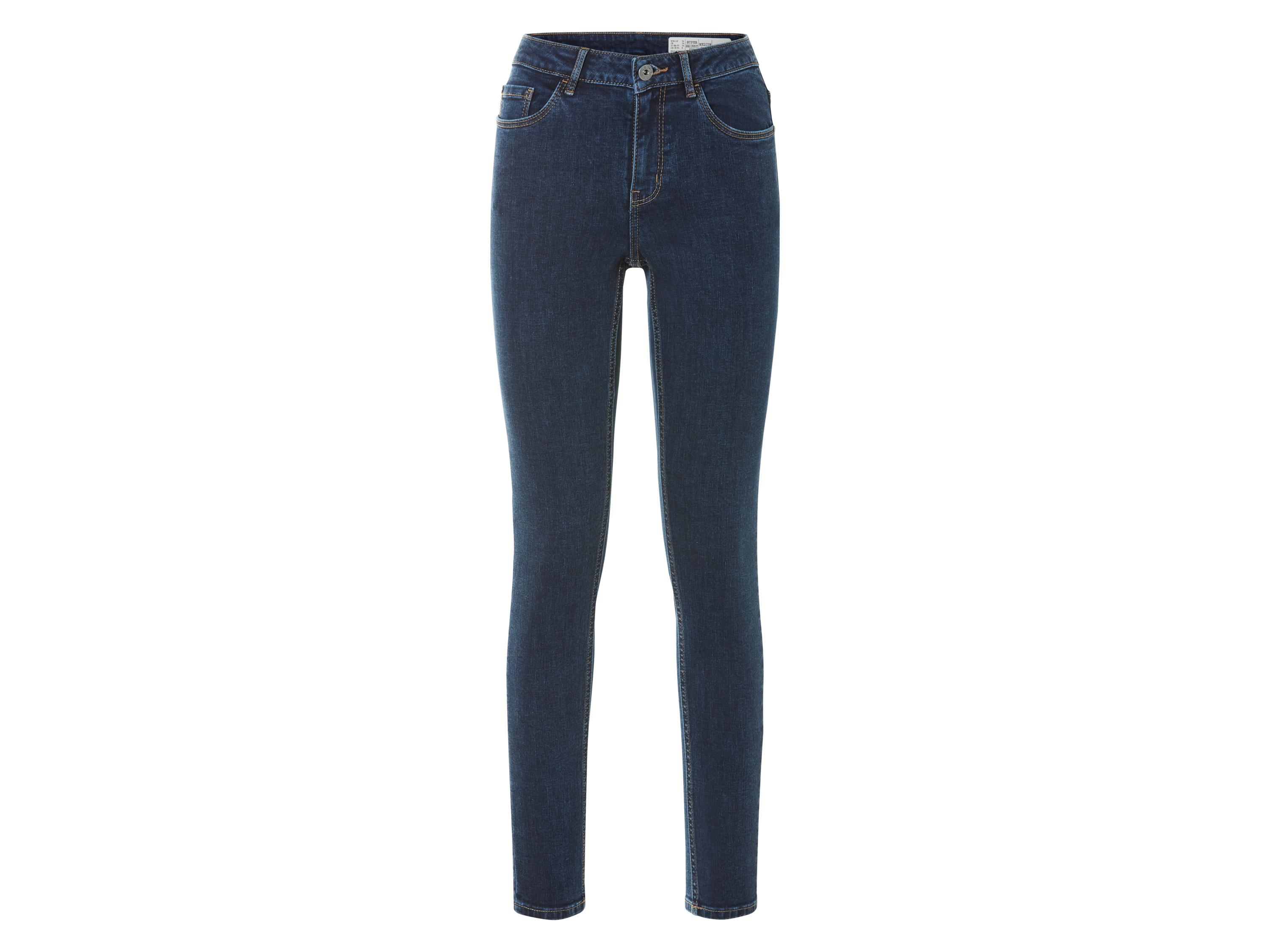 esmara® Jeansy damskie z bawełną, Super Skinny Fit (42 (reg. Länge), Ciemnoniebieski)