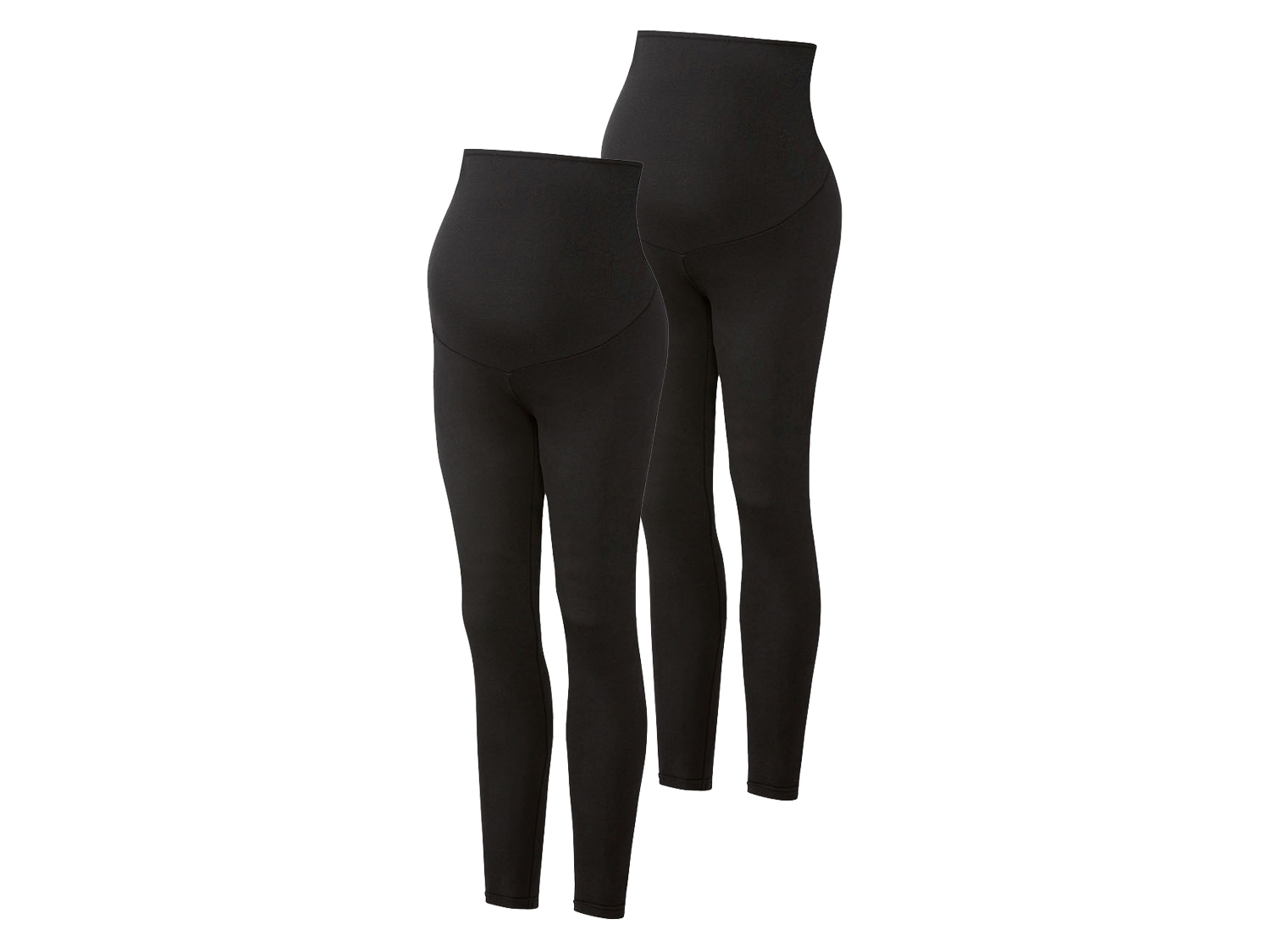 esmara® Legginsy ciążowe damskie z bawełną organiczną, 2 pary (XS (32/34), Czarny)