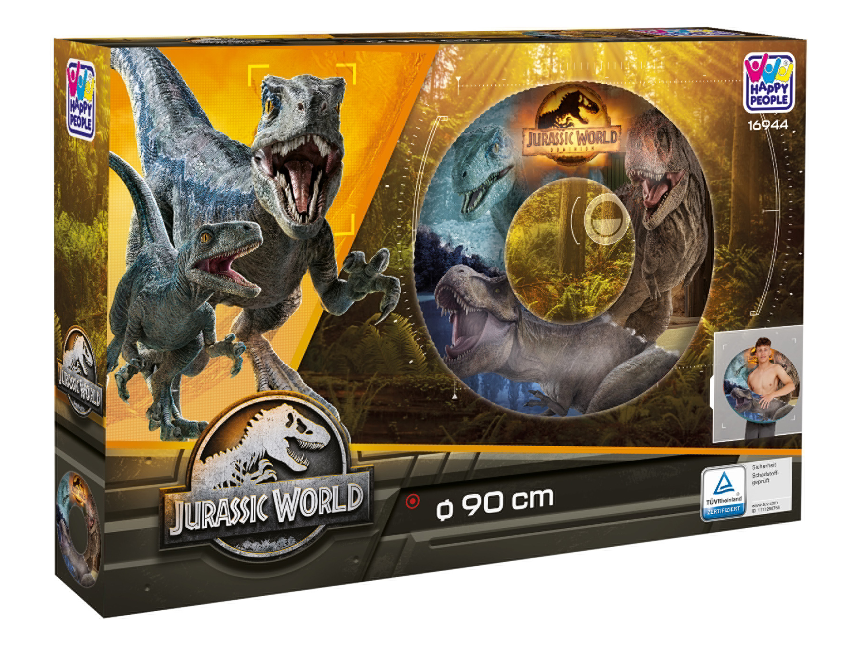 Jurassic World Koło do pływania z wzorami dinozaurów, 90 cm