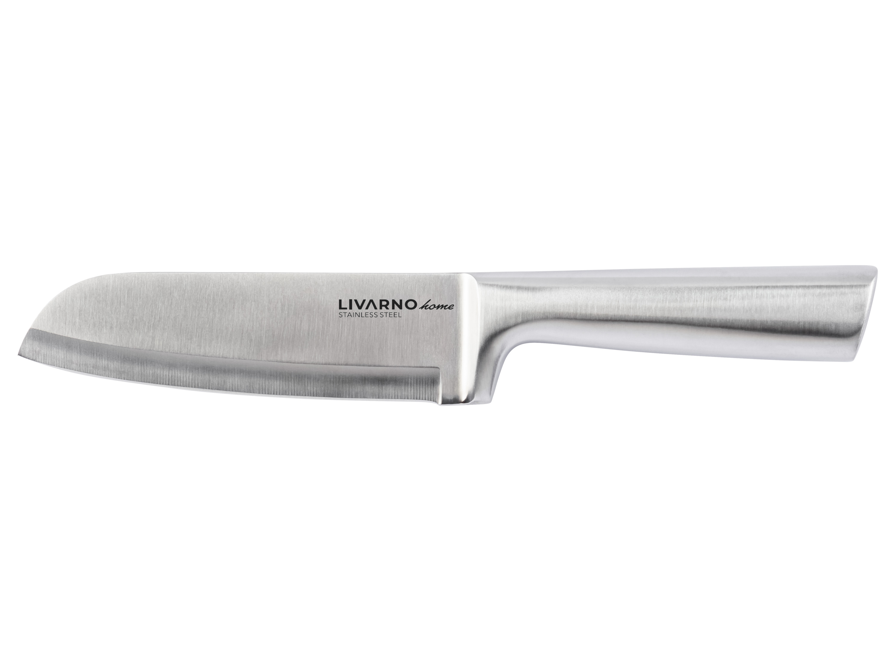 LIVARNO home Nóż lub zestaw noży (Rękojeść noża Santoku ze stali nierdzewnej)