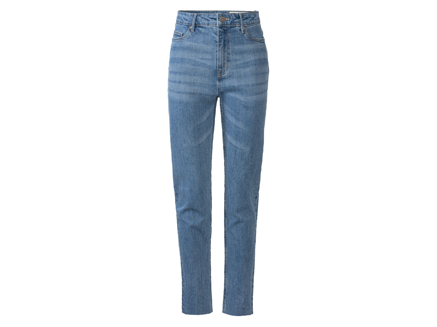 esmara® Jeansy damskie straight fit, z bawełną (34, Niebieski)