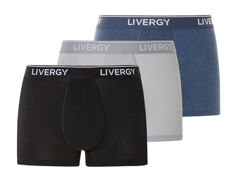 LIVERGY® Bokserki męskie z bawełną, 3 pary