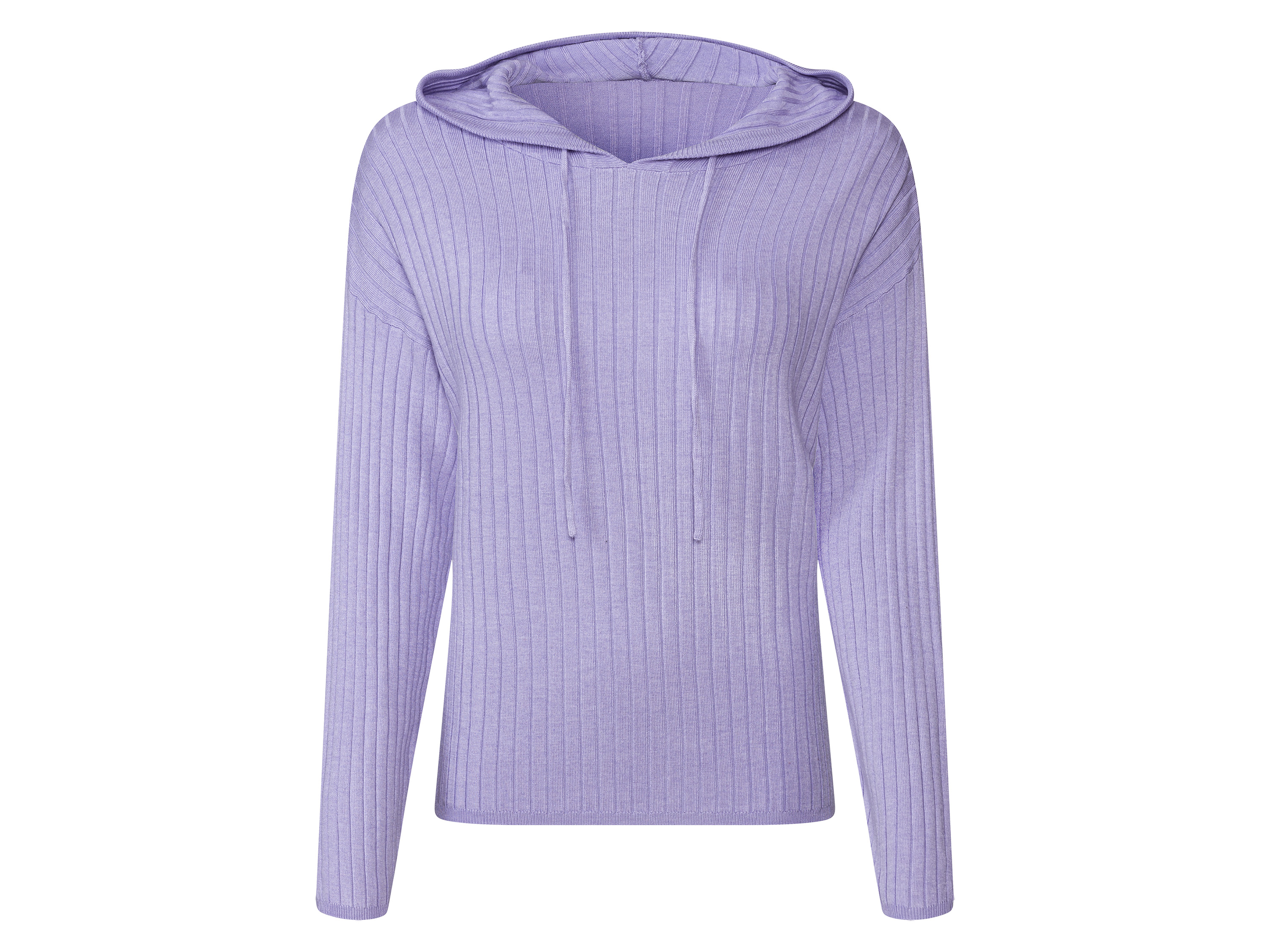 esmara® Sweter damski prążkowany z kapturem (XS(32/34), Fioletowy)