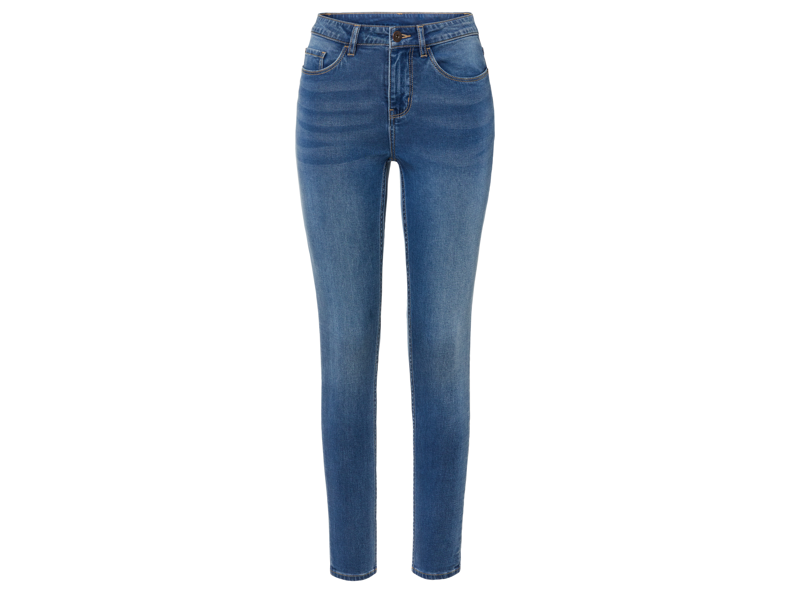 esmara® Jeansy damskie na lato, super skinny fit (36, Niebieski)