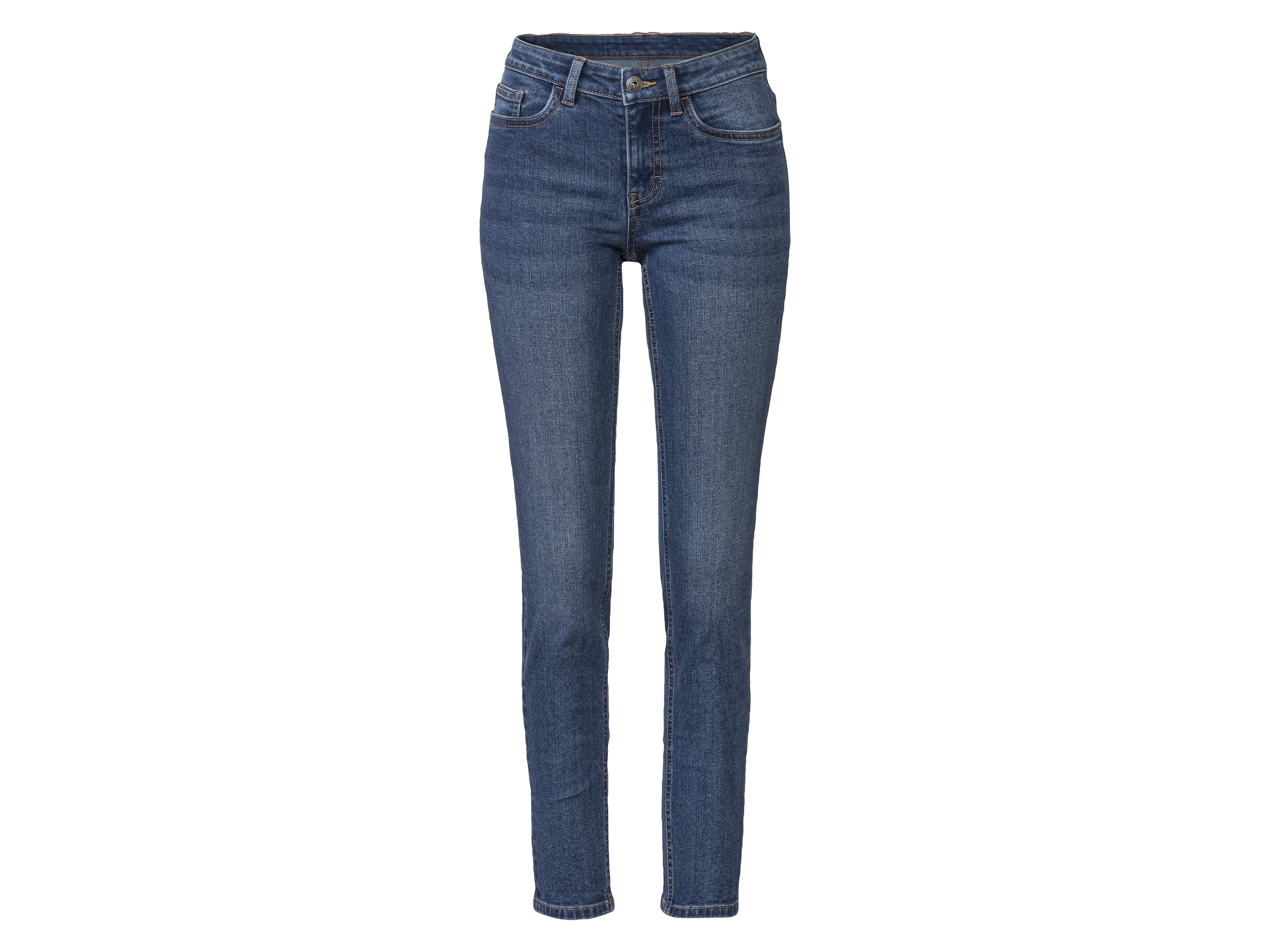 esmara® Jeansy damskie, skinny fit, z bawełną (34, Niebieski)