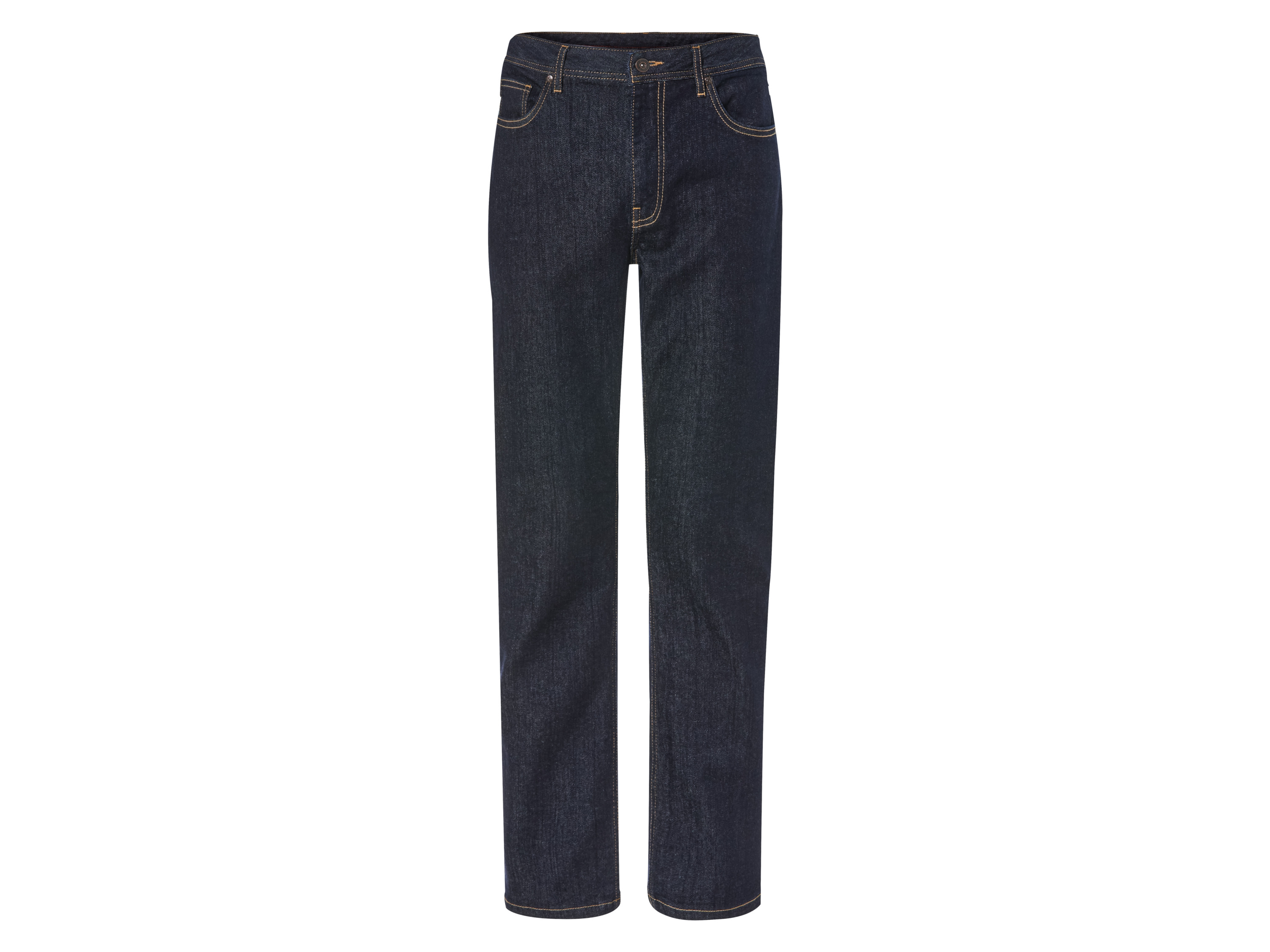 LIVERGY® Jeansy męskie z bawełną, Straight Fit (48 (32/32), Ciemnoniebieski)