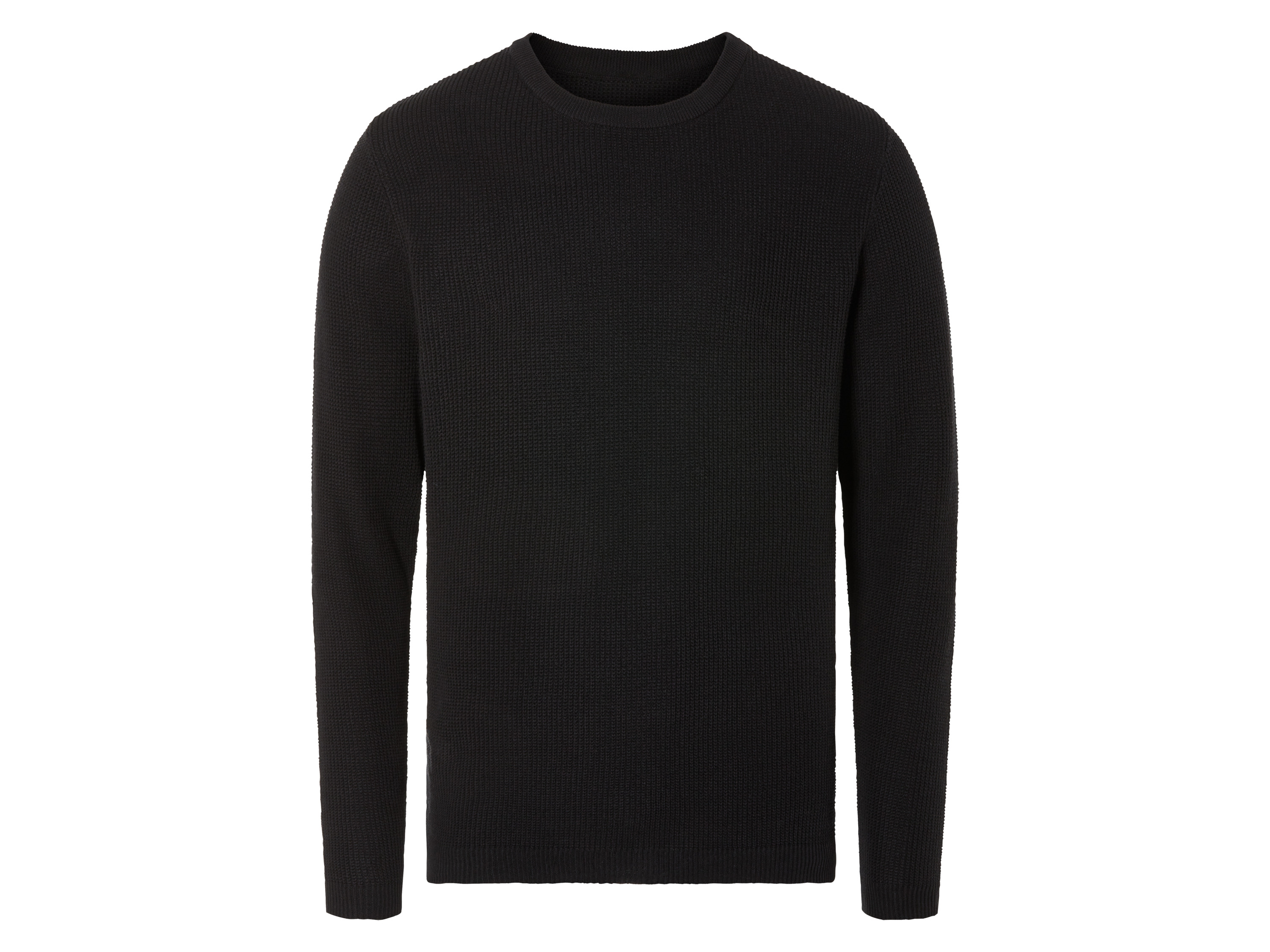 LIVERGY® Sweter męski z dzianiny bawełnianej (L (52/54), Czarny)