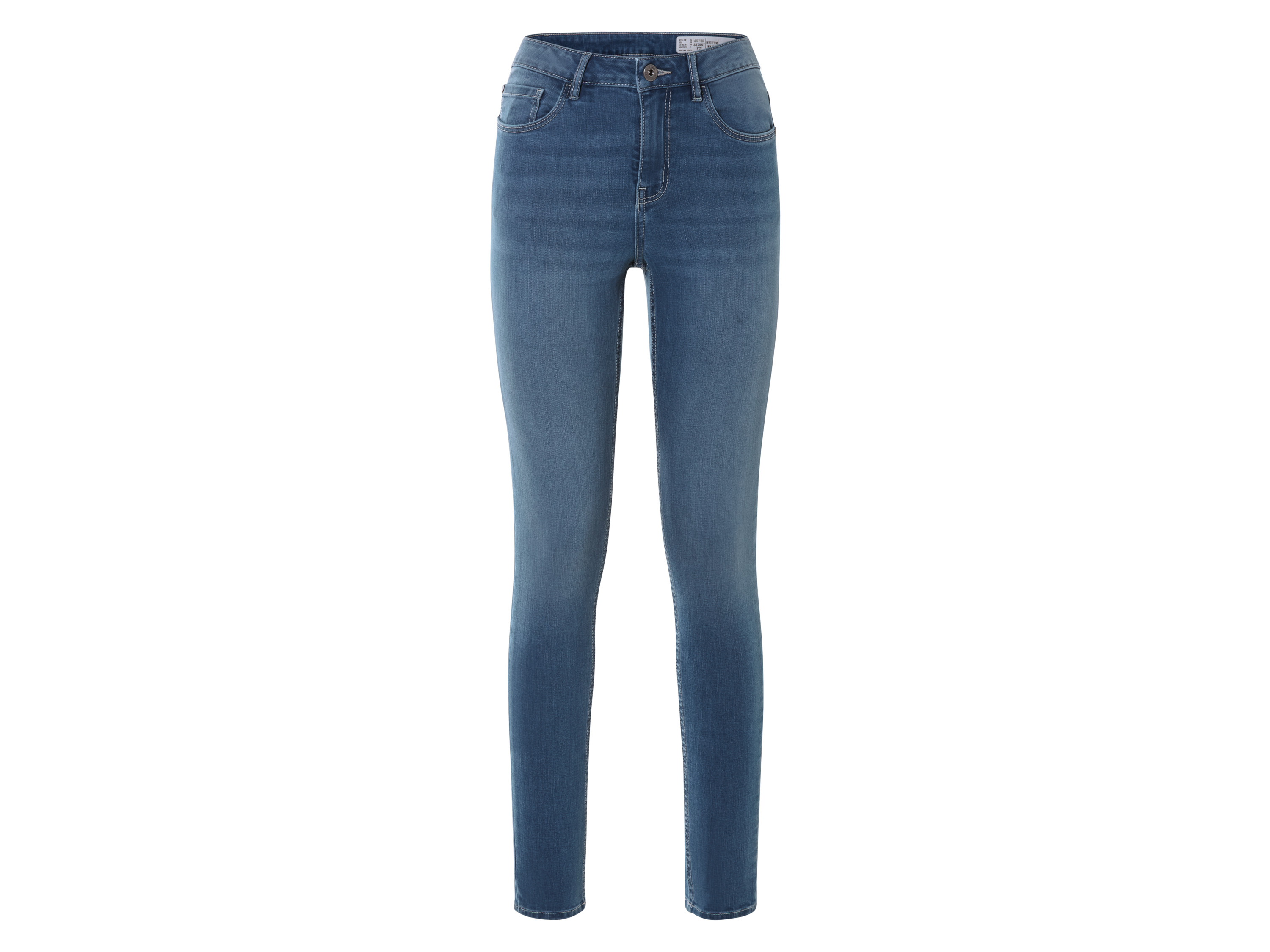 esmara® Jeansy damskie z bawełną, Super Skinny Fit (38 (reg. Länge), Jasnoniebieski)