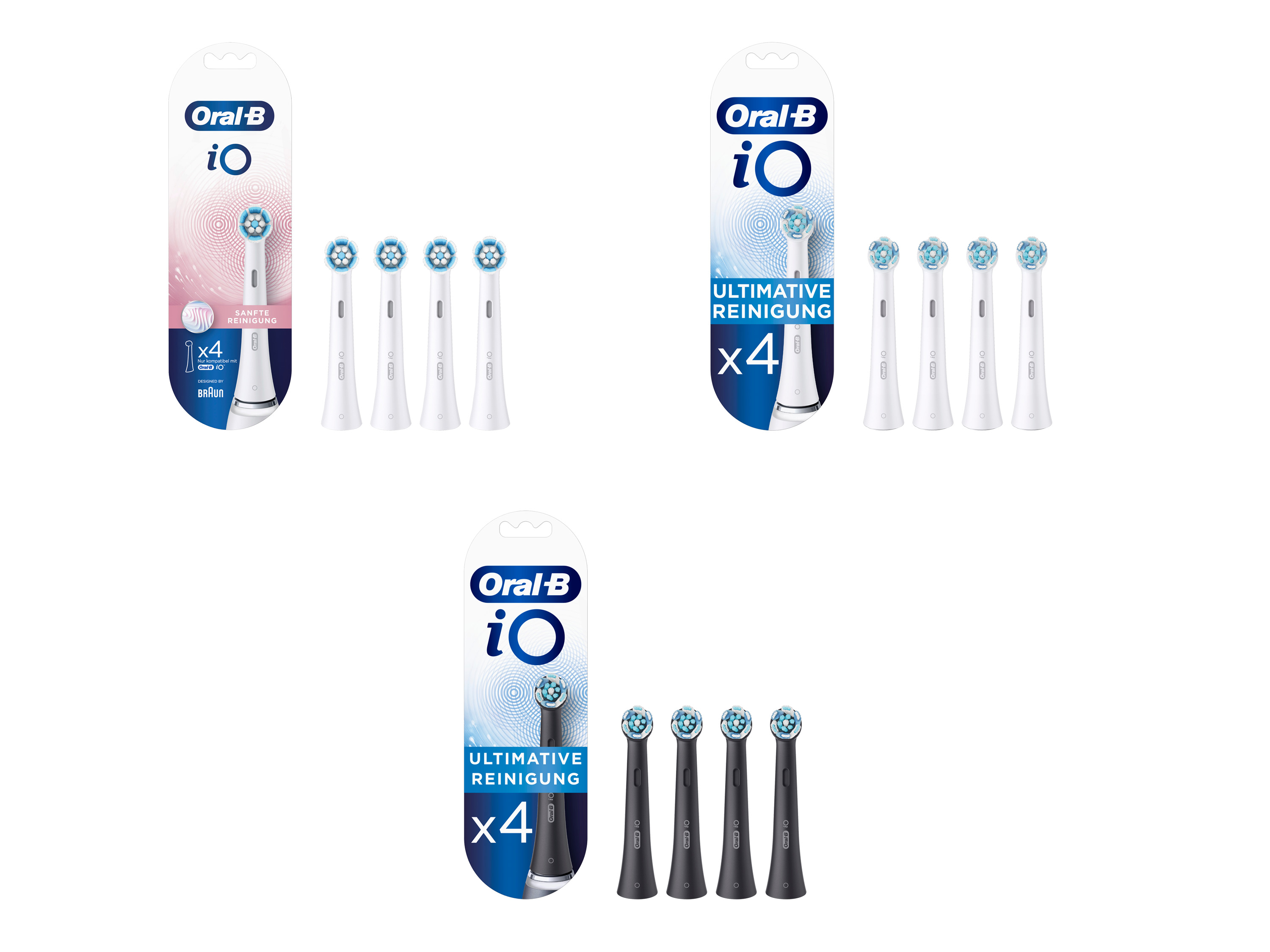 Oral-B Końcówki do szczoteczki magnetycznej iO, 4 sztuki