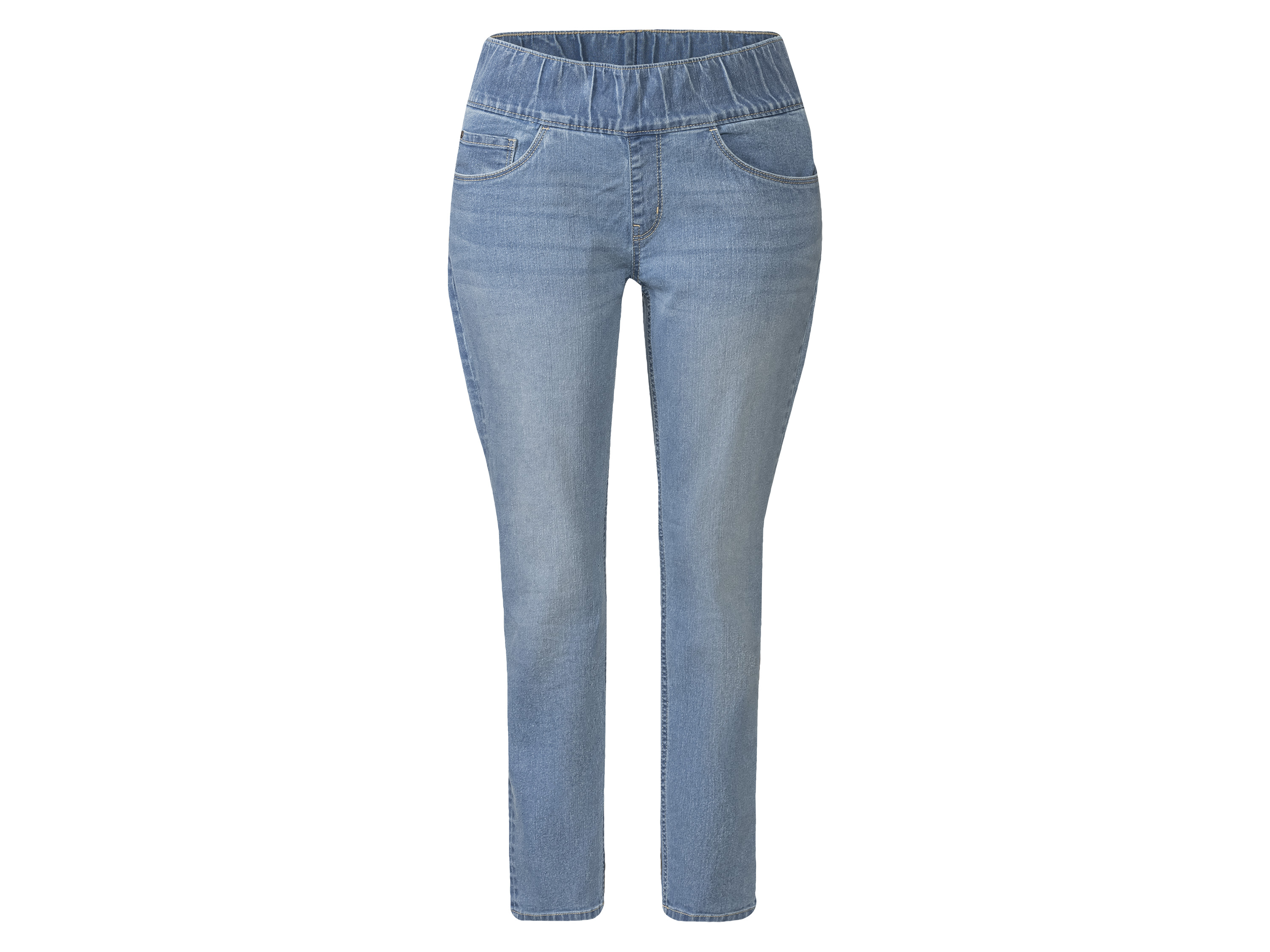 esmara® Jeansy damskie z bawełną, Slim Fit (48, Niebieski)