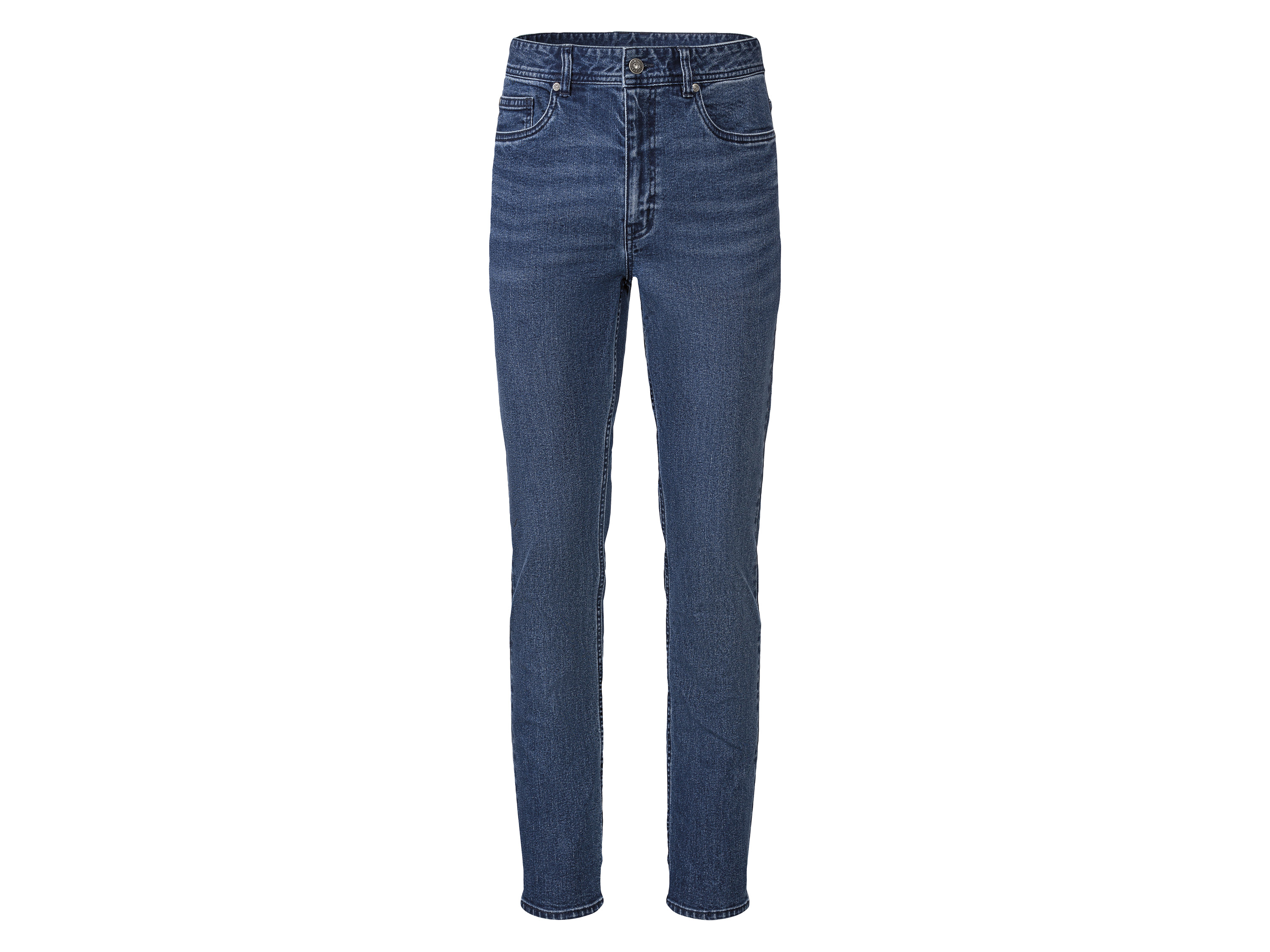 LIVERGY® Jeansy męskie z bawełną, slim fit   (52 (36/32), Niebieski)