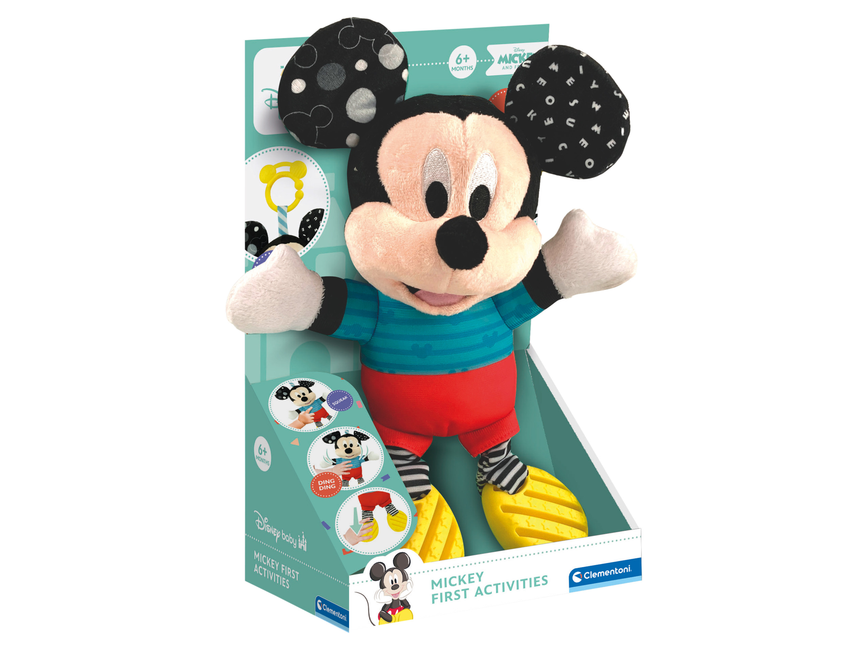 Clementoni Miękka zabawka z piszczącymi dźwiękami (Mickey 17165)