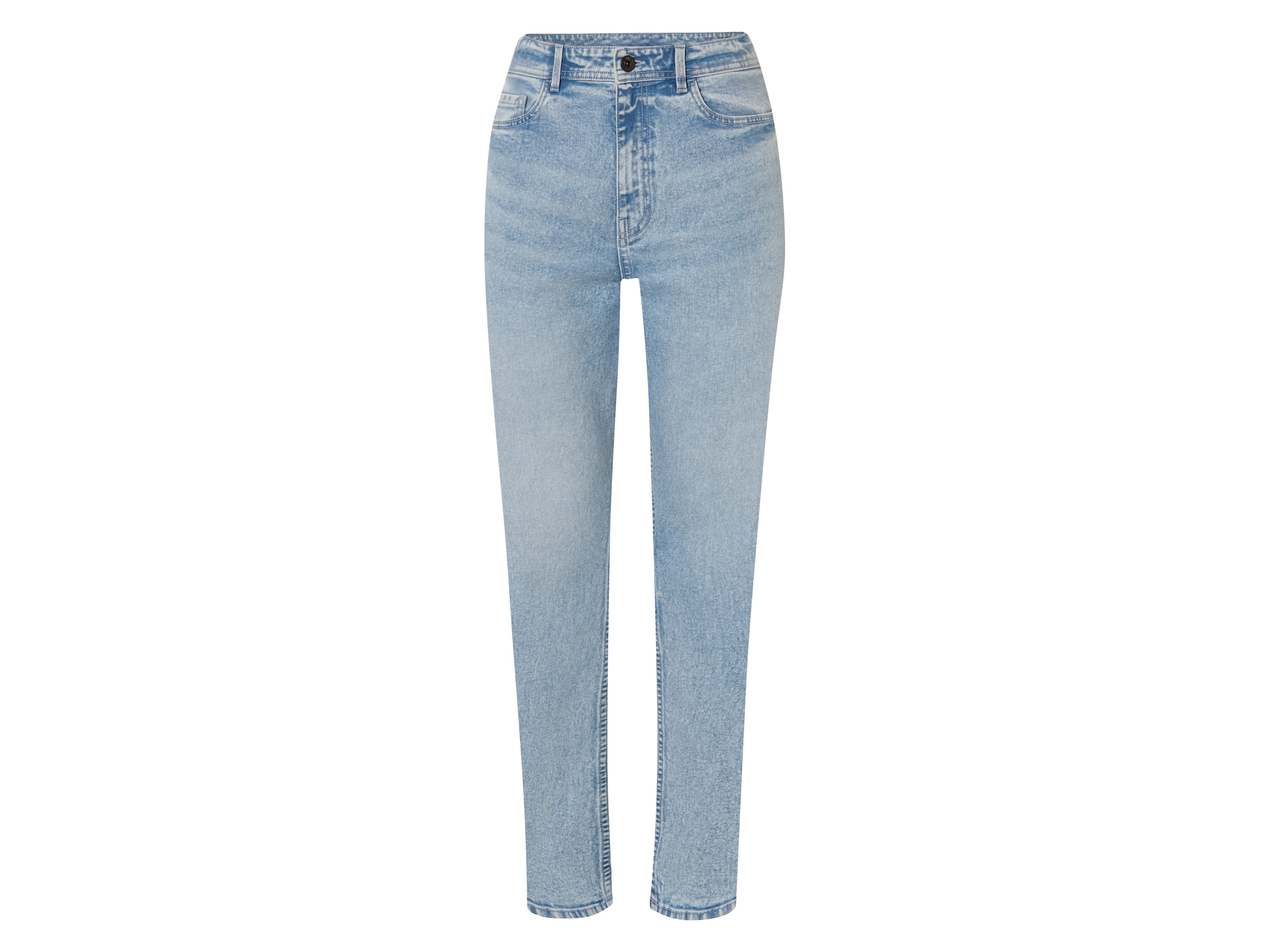 esmara® Damski jeans, prosty krój, wysoki stan (40, Niebieski)