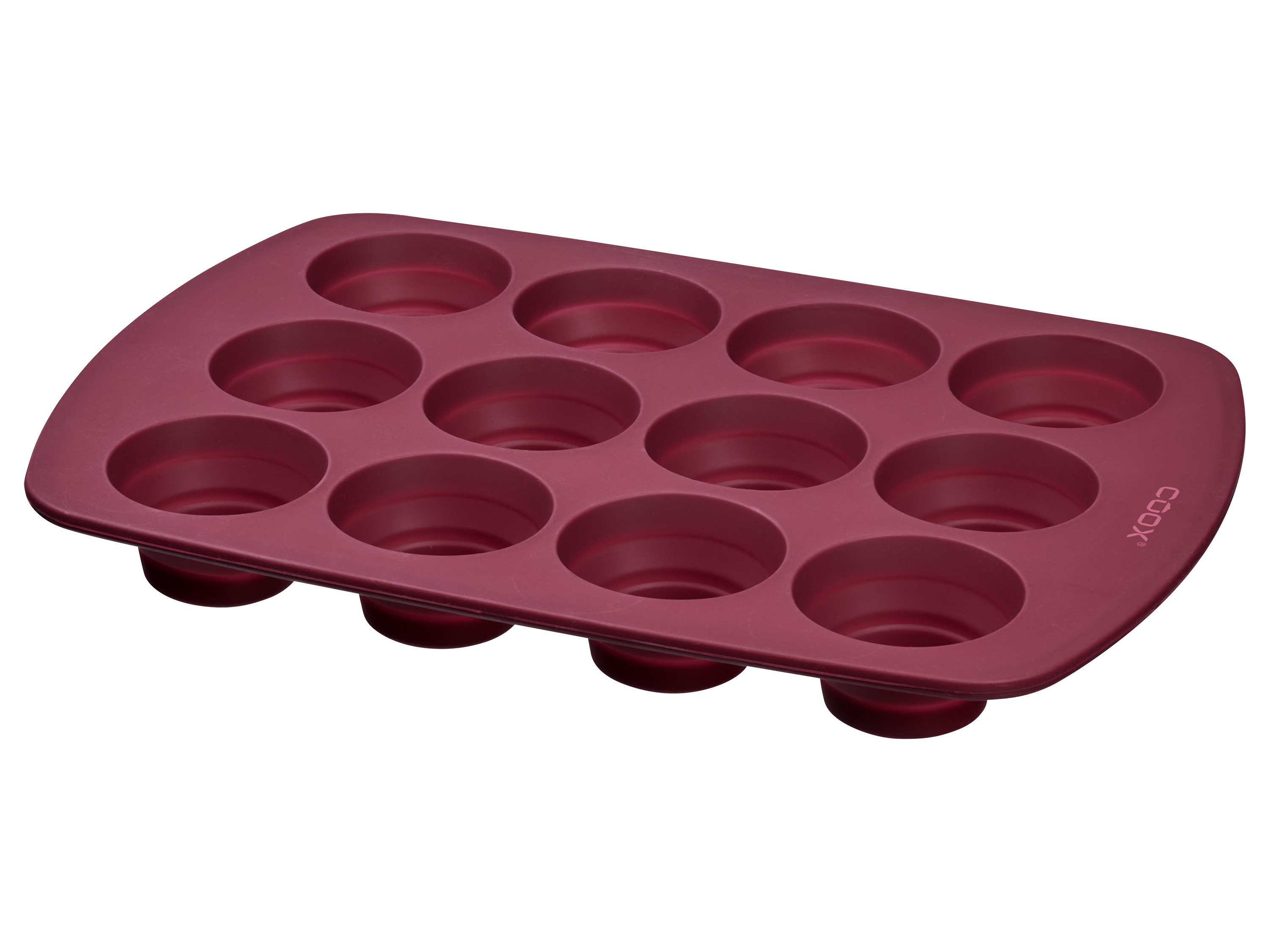 Фото - Форма для випічки й запікання Coox Silikonowa forma do muffinów, na 12 muffinów (Czerwony)