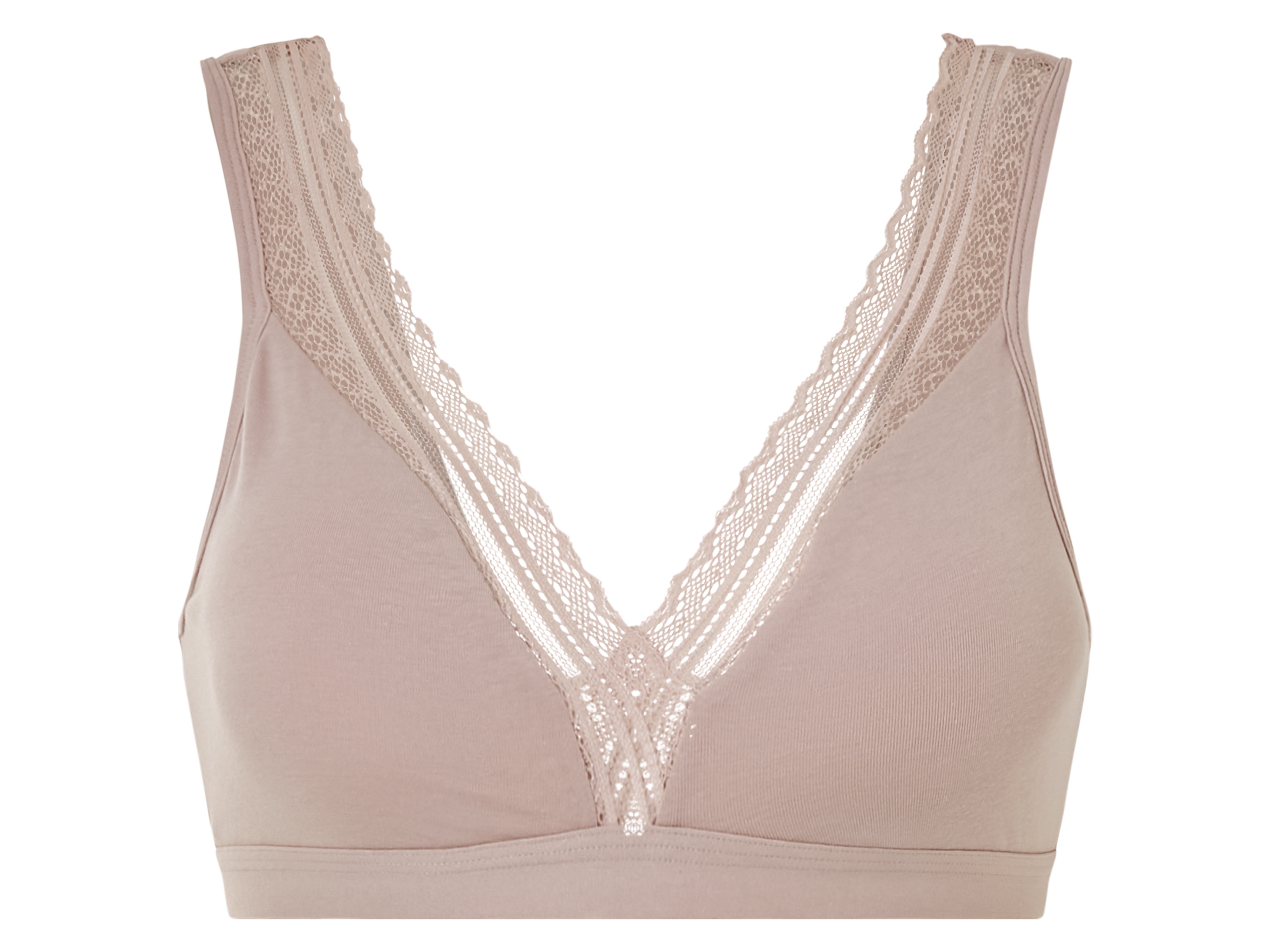 esmara® Biustonosz bralette damski z koronką	 (Różowy, S(36/38))