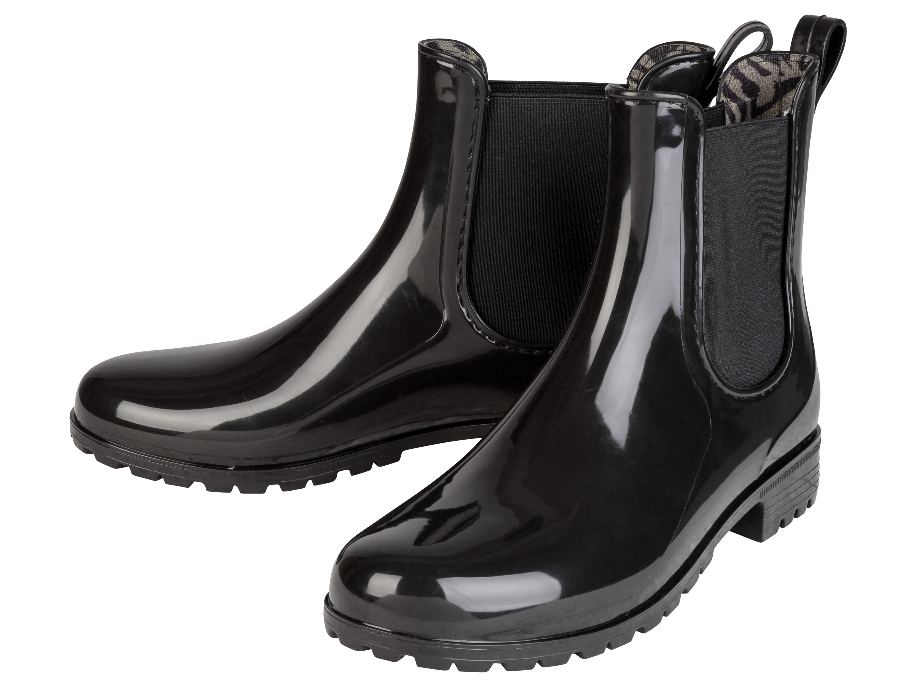 esmara® Kalosze damskie przeciwdeszczowe w stylu Chelsea-Boot (37, Czarny)