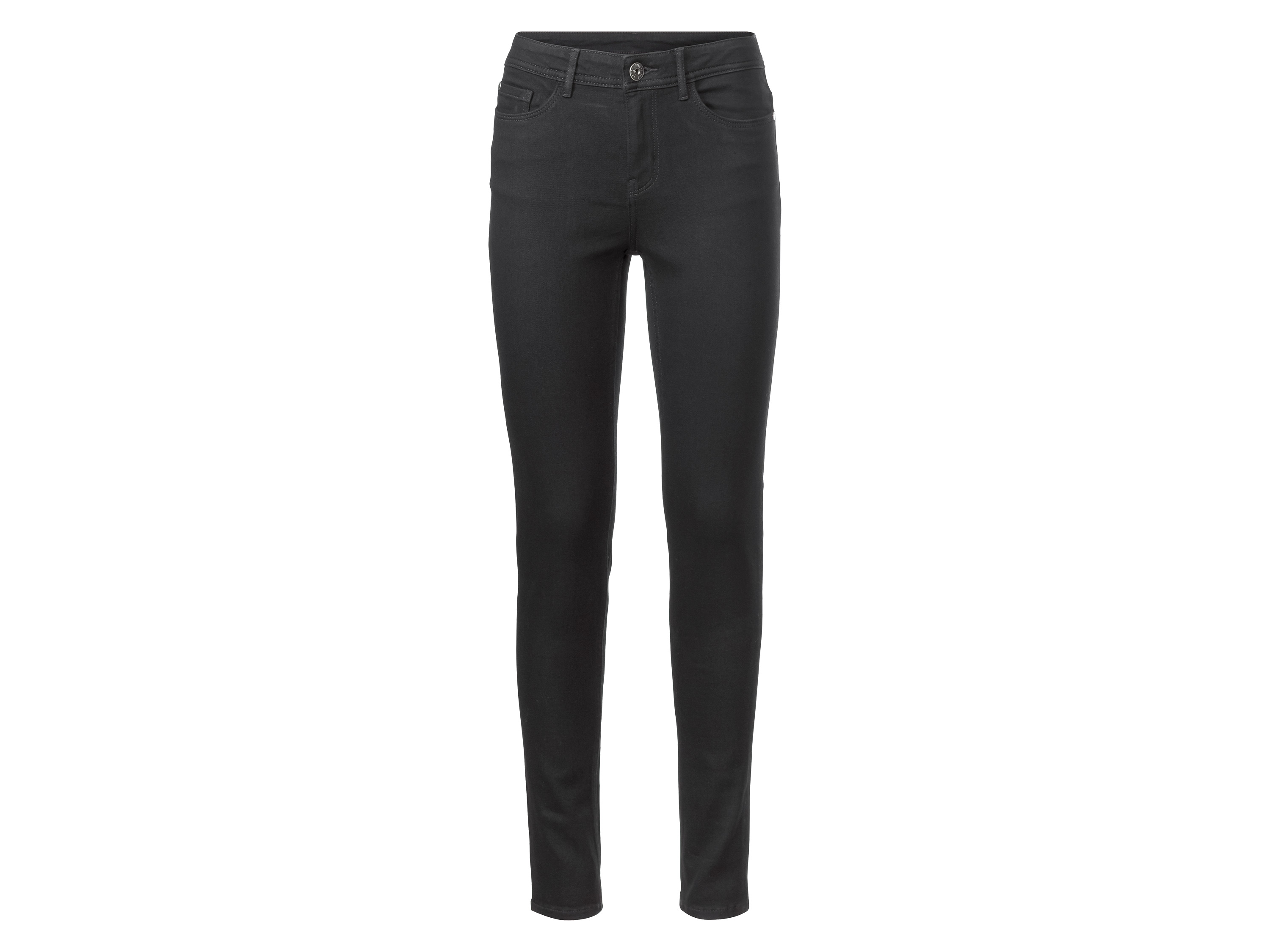 esmara® Jeansy damskie z bawełną, Super Skinny Fit (Czarny, 34)