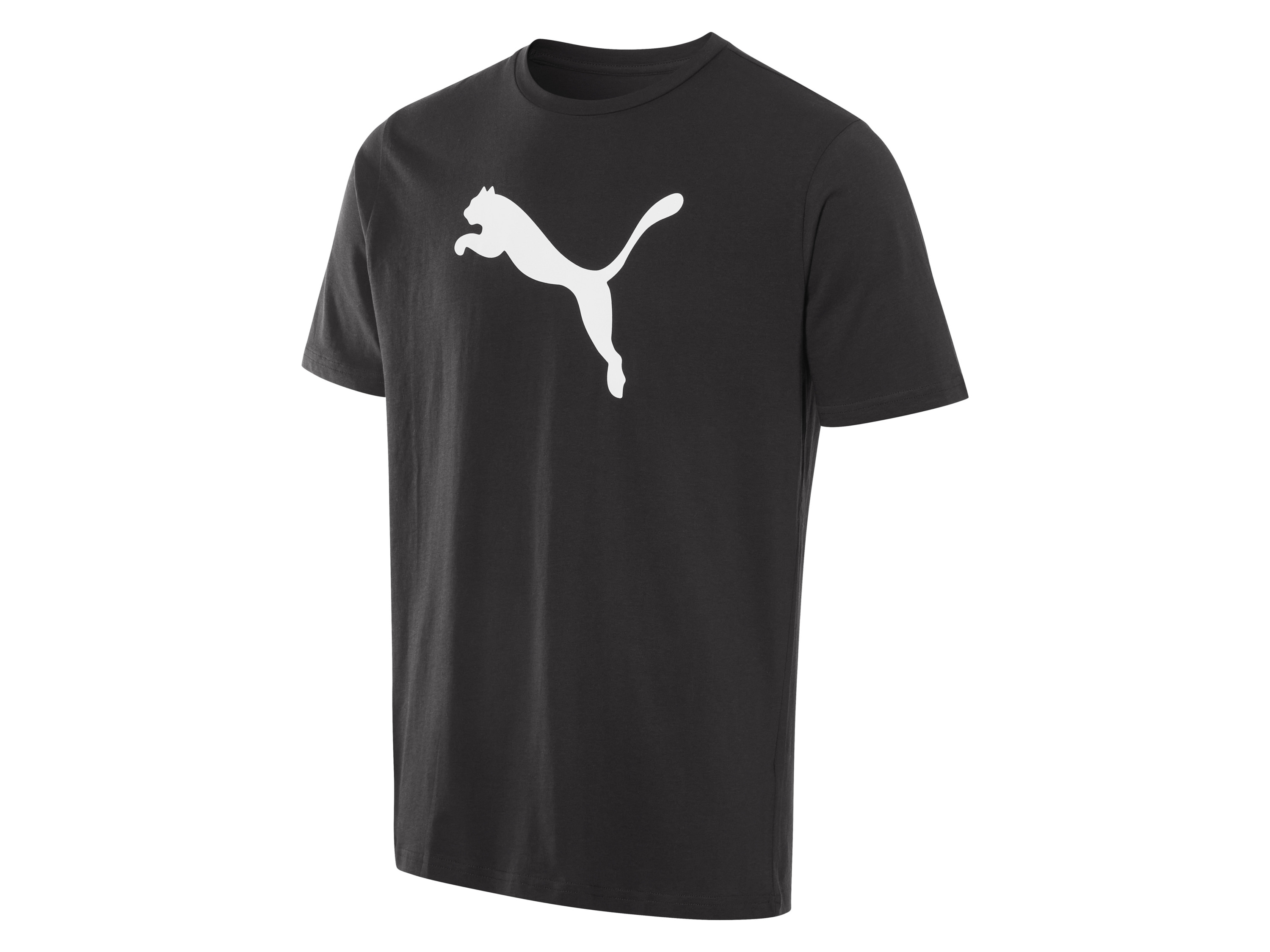 Puma Koszulka męska z dużym logo (M, Czarny)