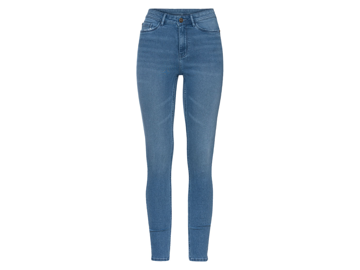 esmara® Jeansy damskie, super skinny fit, wysoka talia (34, Niebieski)