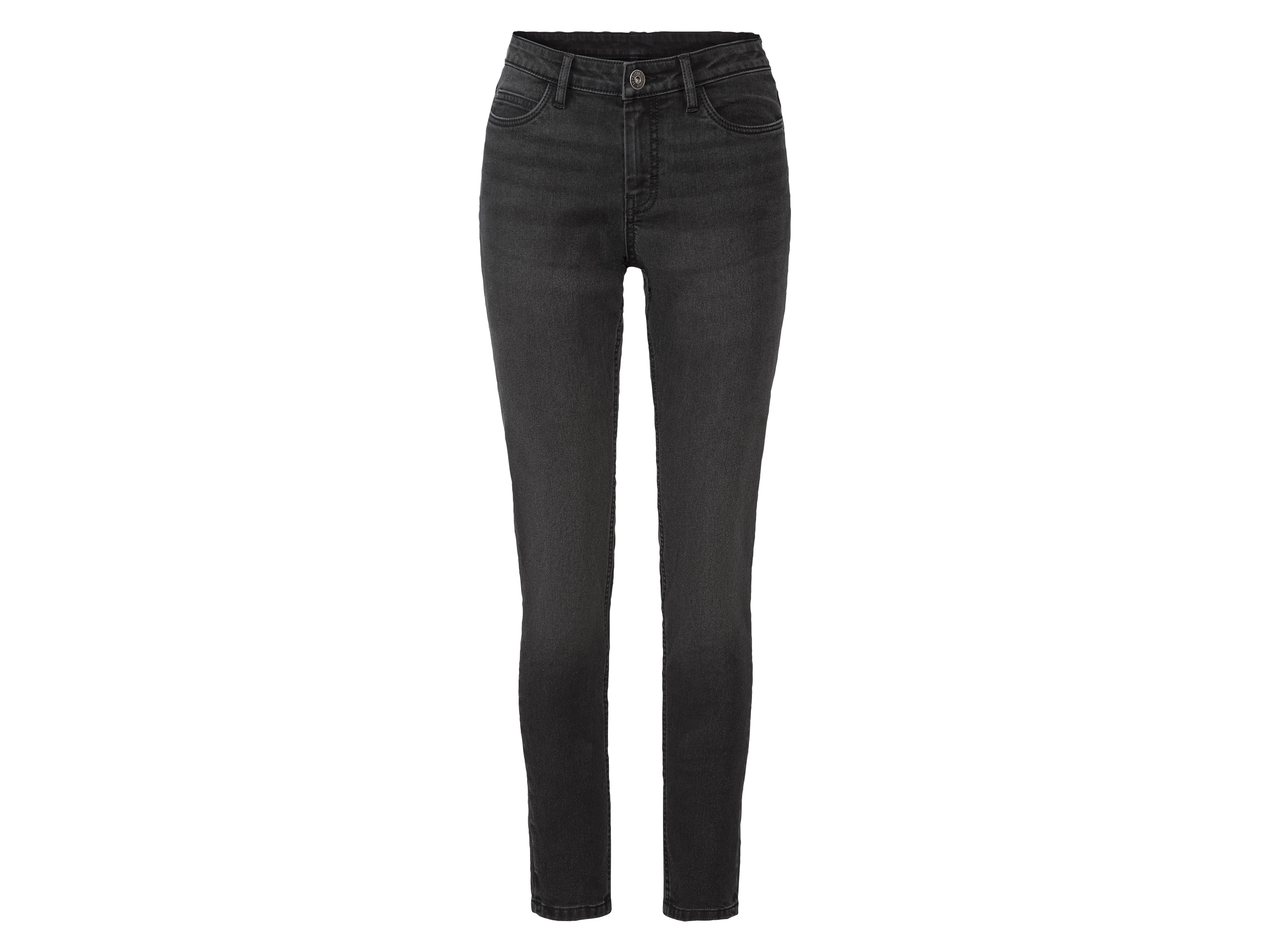 esmara® Damskie jeansy termiczne, Skinny Fit (46, Czarny)