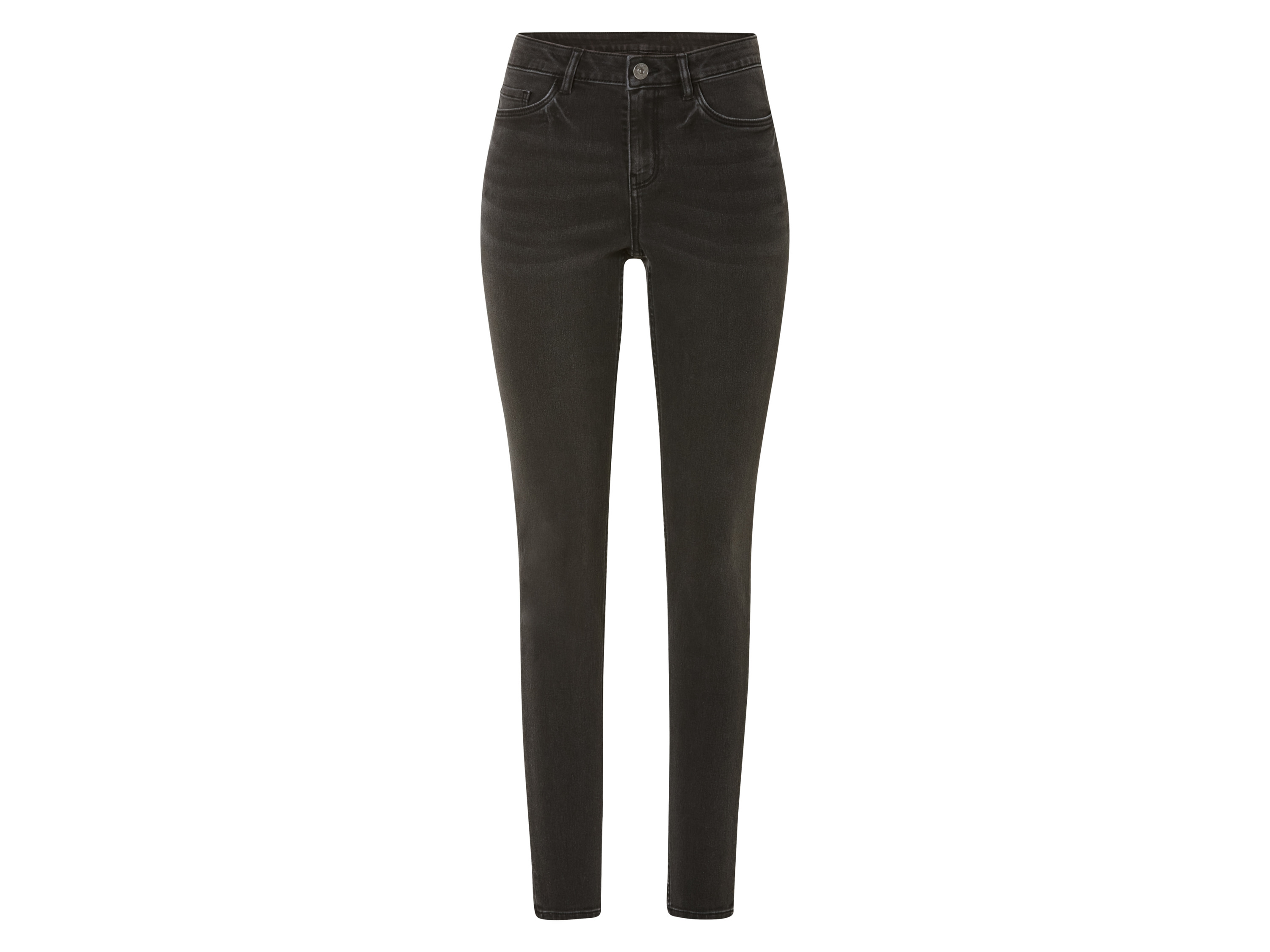 esmara® Jeansy damskie, super skinny fit (36, Czarny)