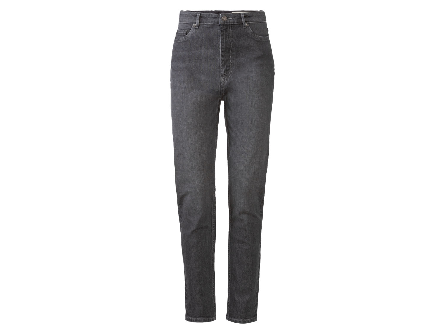 esmara® Jeansy damskie straight fit, z bawełną (34, Szary)