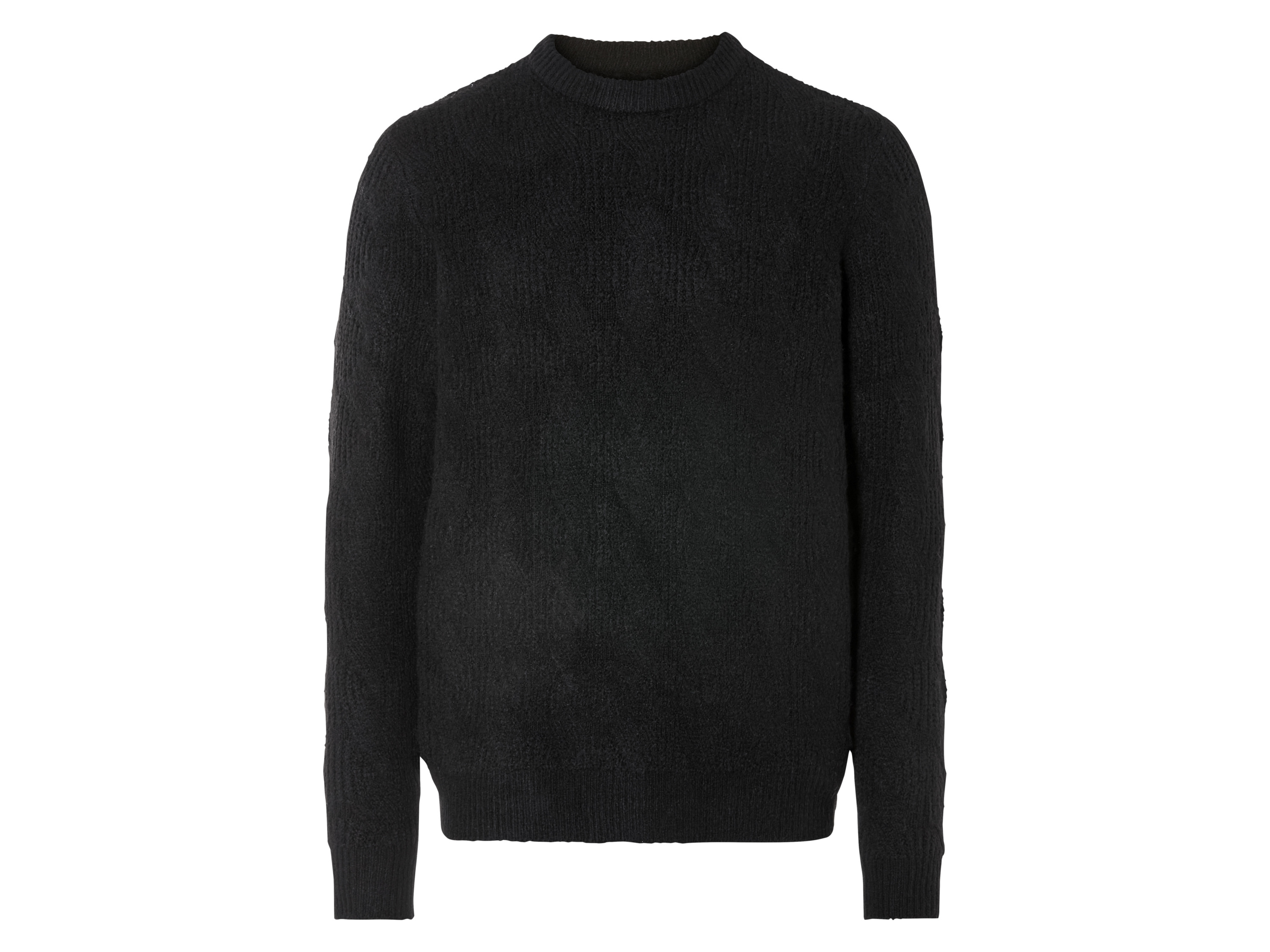 LIVERGY® Sweter męski z grubej dzianiny (L (52/54), Czarny)