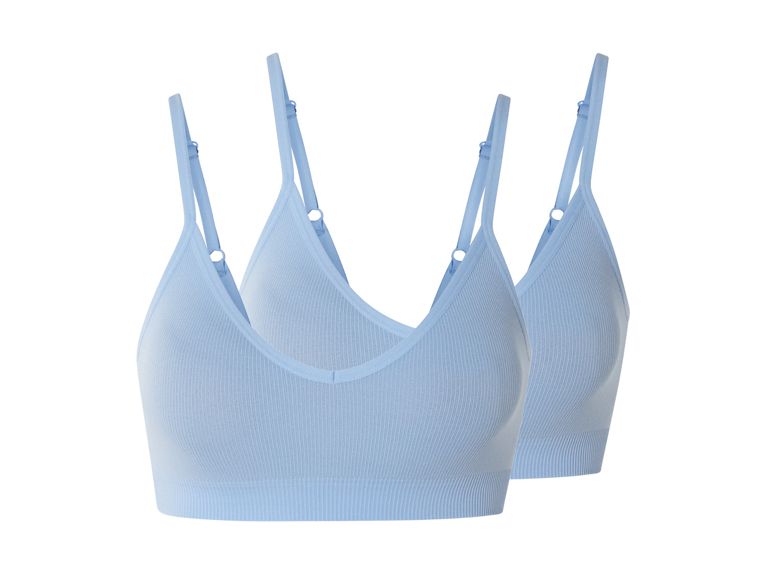 esmara® Biustonosz typu bustier, 2 sztuki (M (40/42), Niebieski)