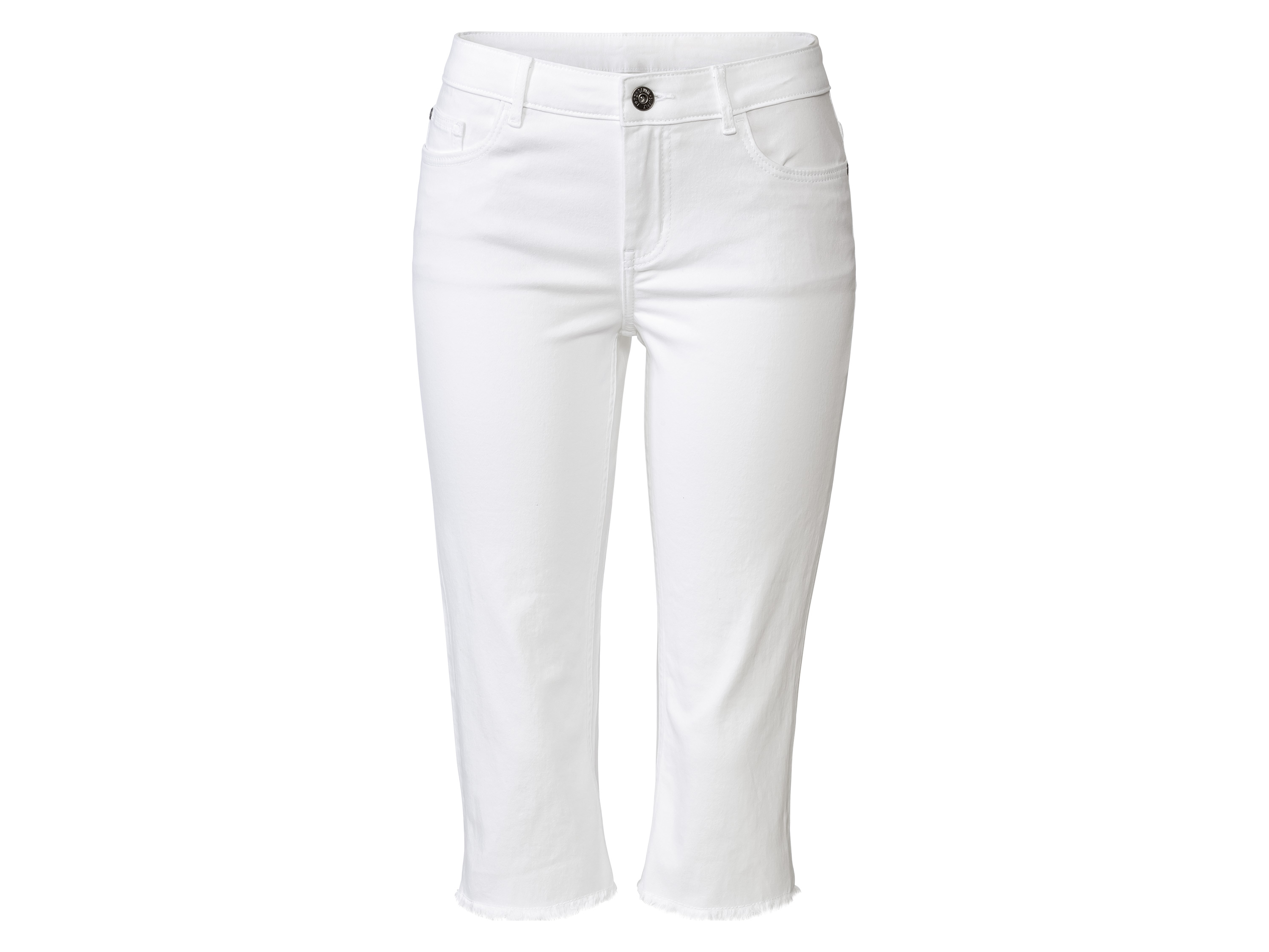 esmara® Jeansy damskie 3/4, Super Skinny Fit (34, Biały)