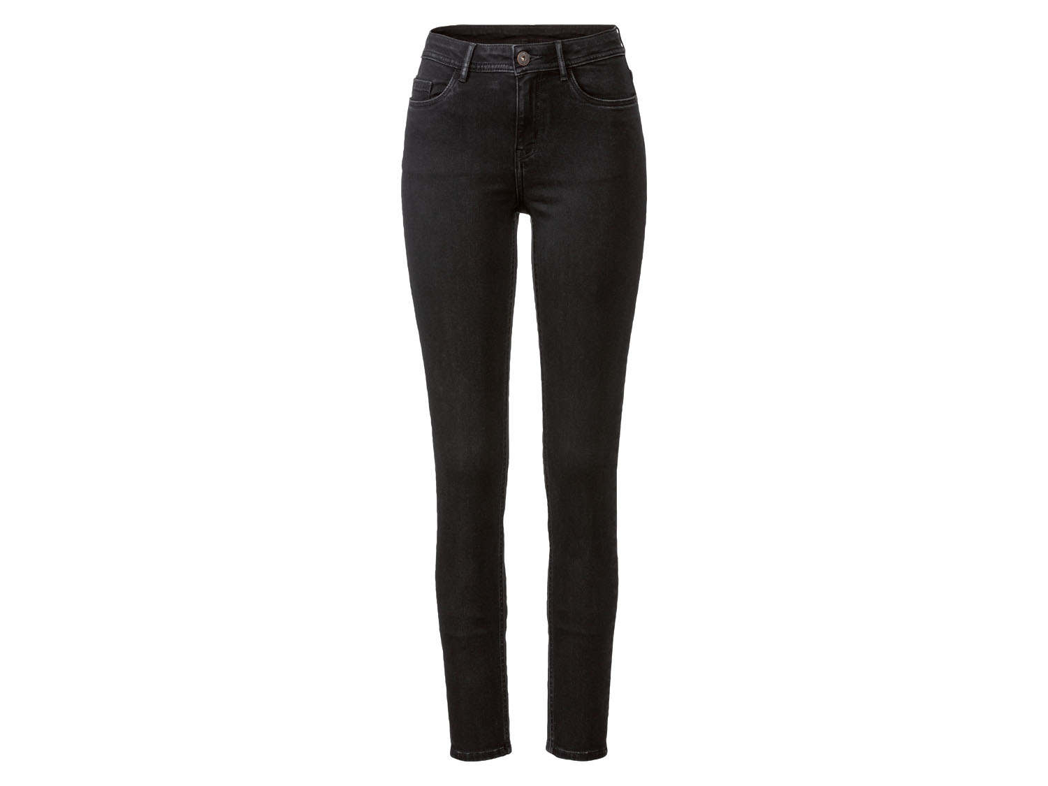 esmara® Jeansy damskie z bawełną, Super Skinny Fit (34, wysoka sylwetka, Czarny)