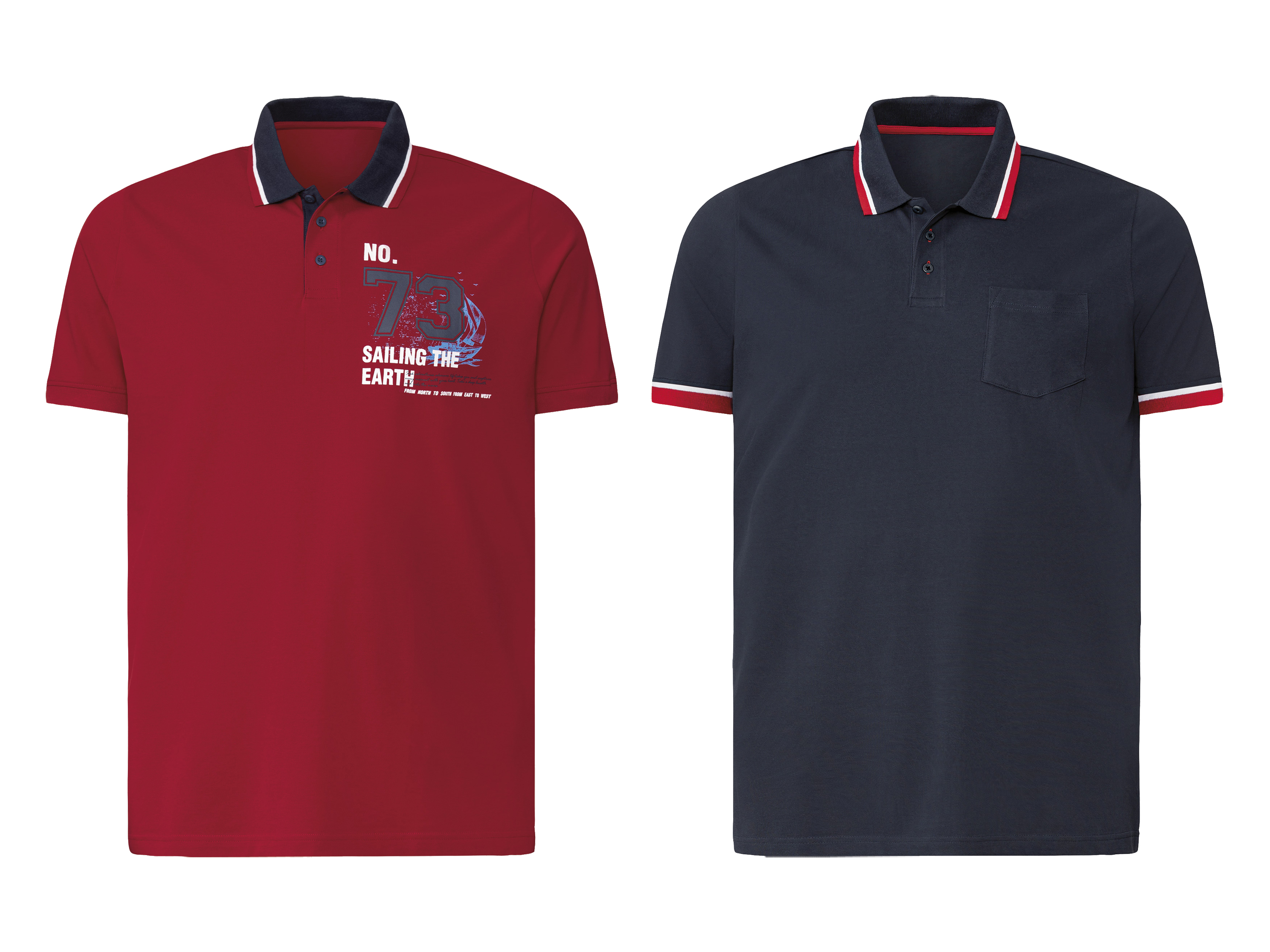 LIVERGY® Koszulka polo męska XXL z bawełny