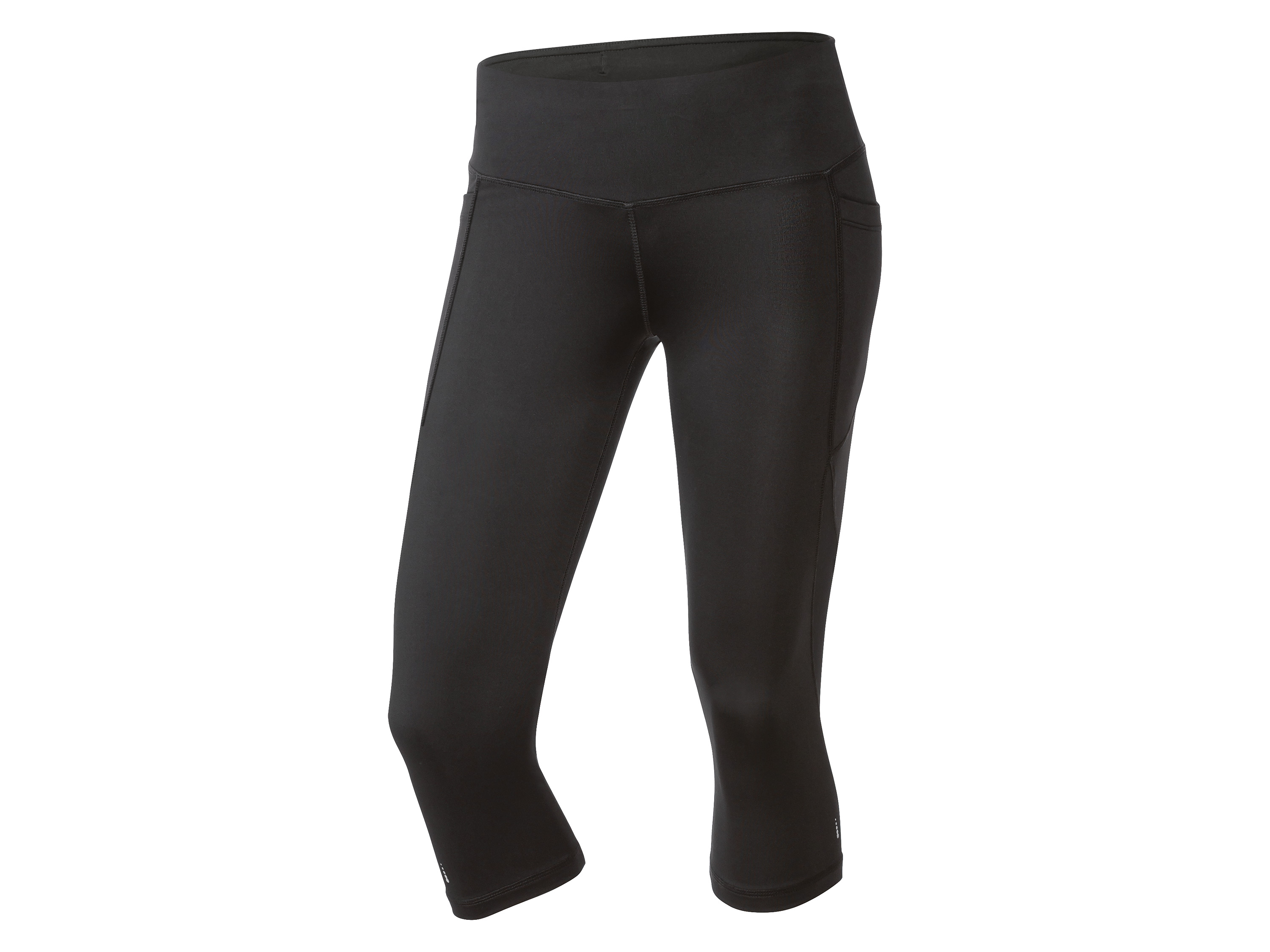 CRIVIT Legginsy damskie 3/4 do biegania (XS (32/34), Czarny)