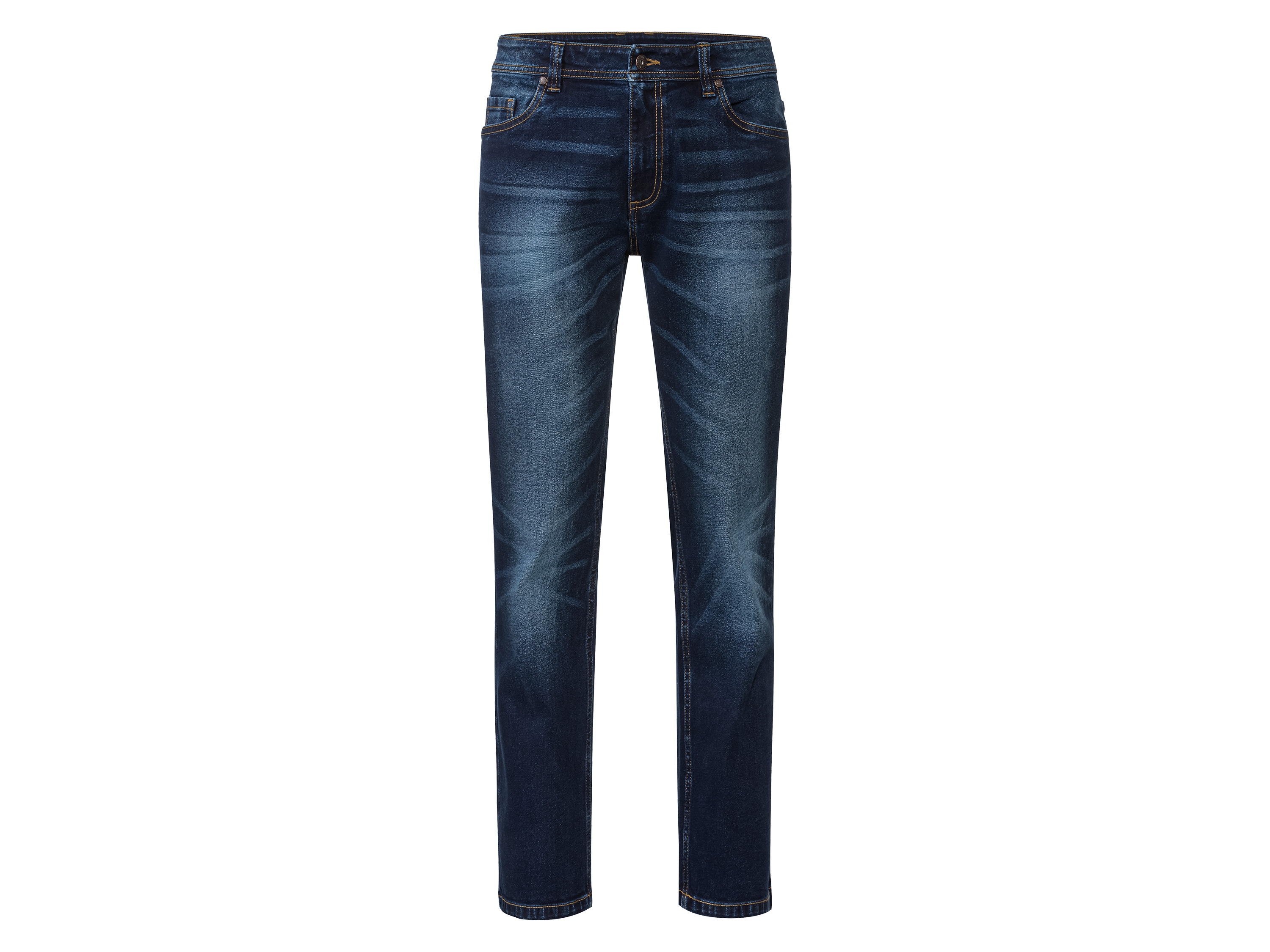 LIVERGY® Jeansy męskie z bawełną, Slim Fit (Ciemnoniebieski, 52 (36/32))