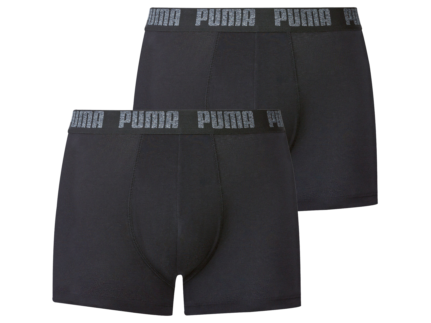 Puma Męskie bokserki z bawełną, 2 pary     (XL, Czarny)