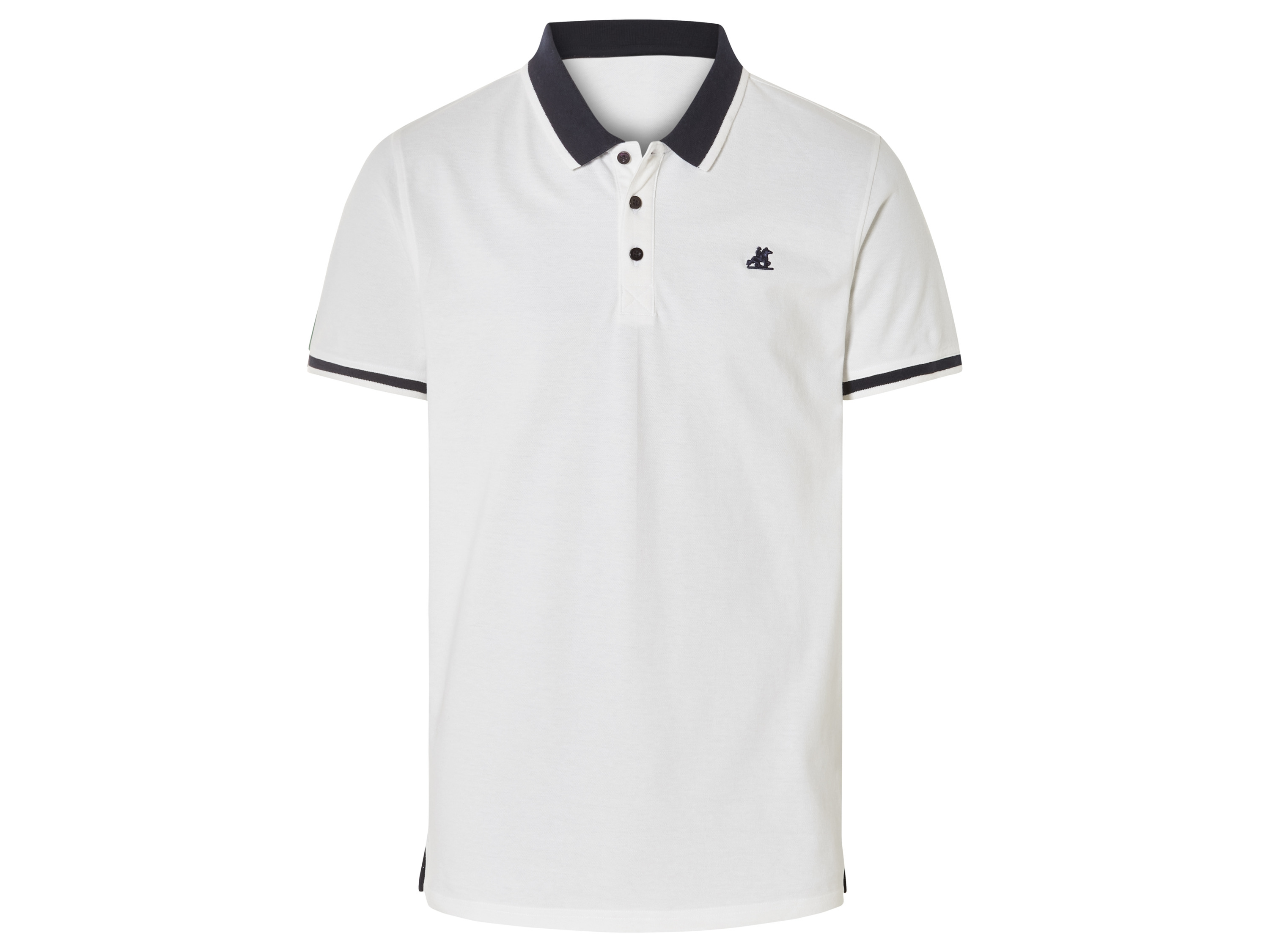 LIVERGY® Koszula polo męska z bawełny, slim fit (L (52/54), Biały)