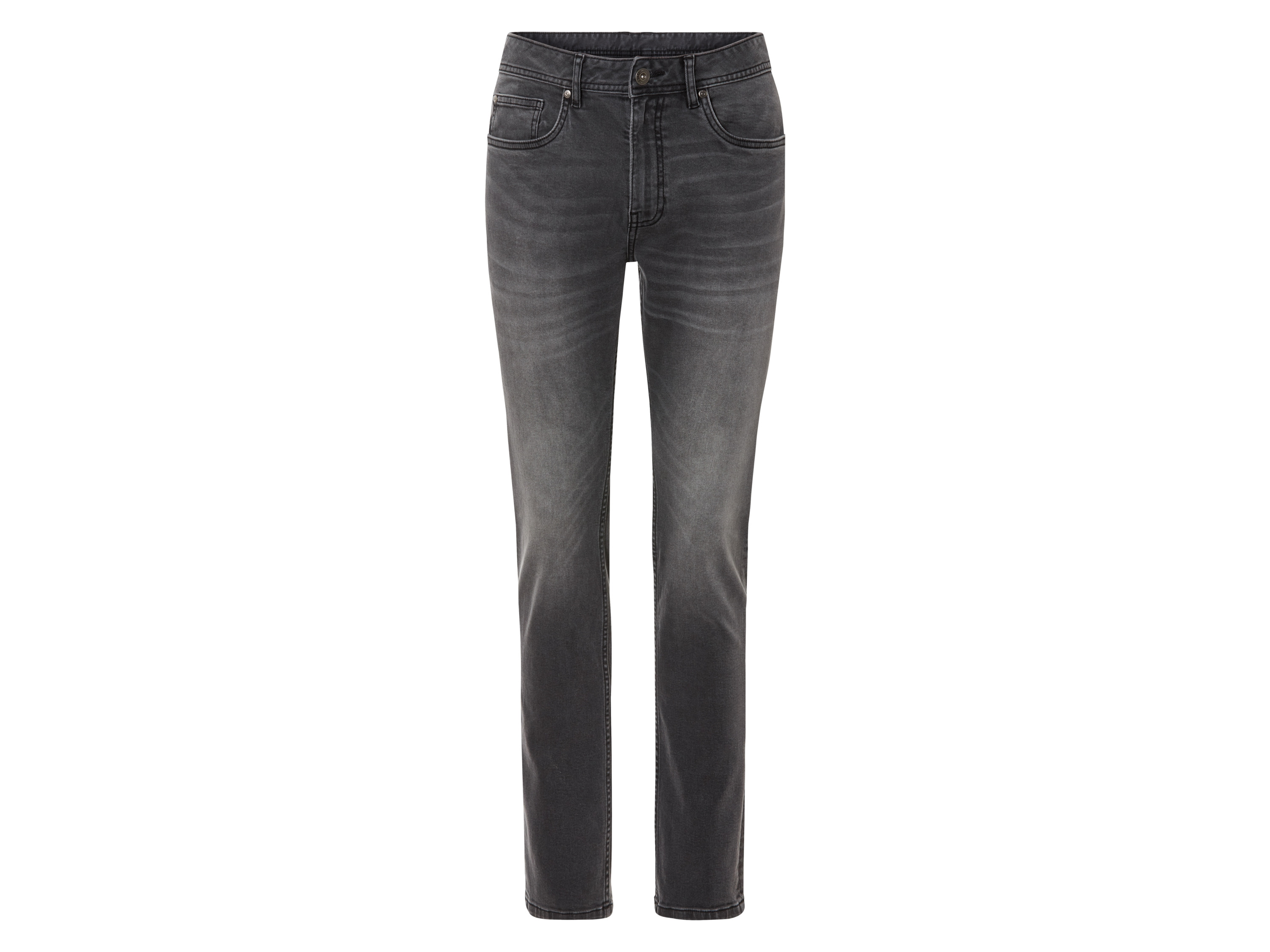 LIVERGY® Jeansy męskie bawełniane Slim Fit (46 (30/30), Ciemnoszary)