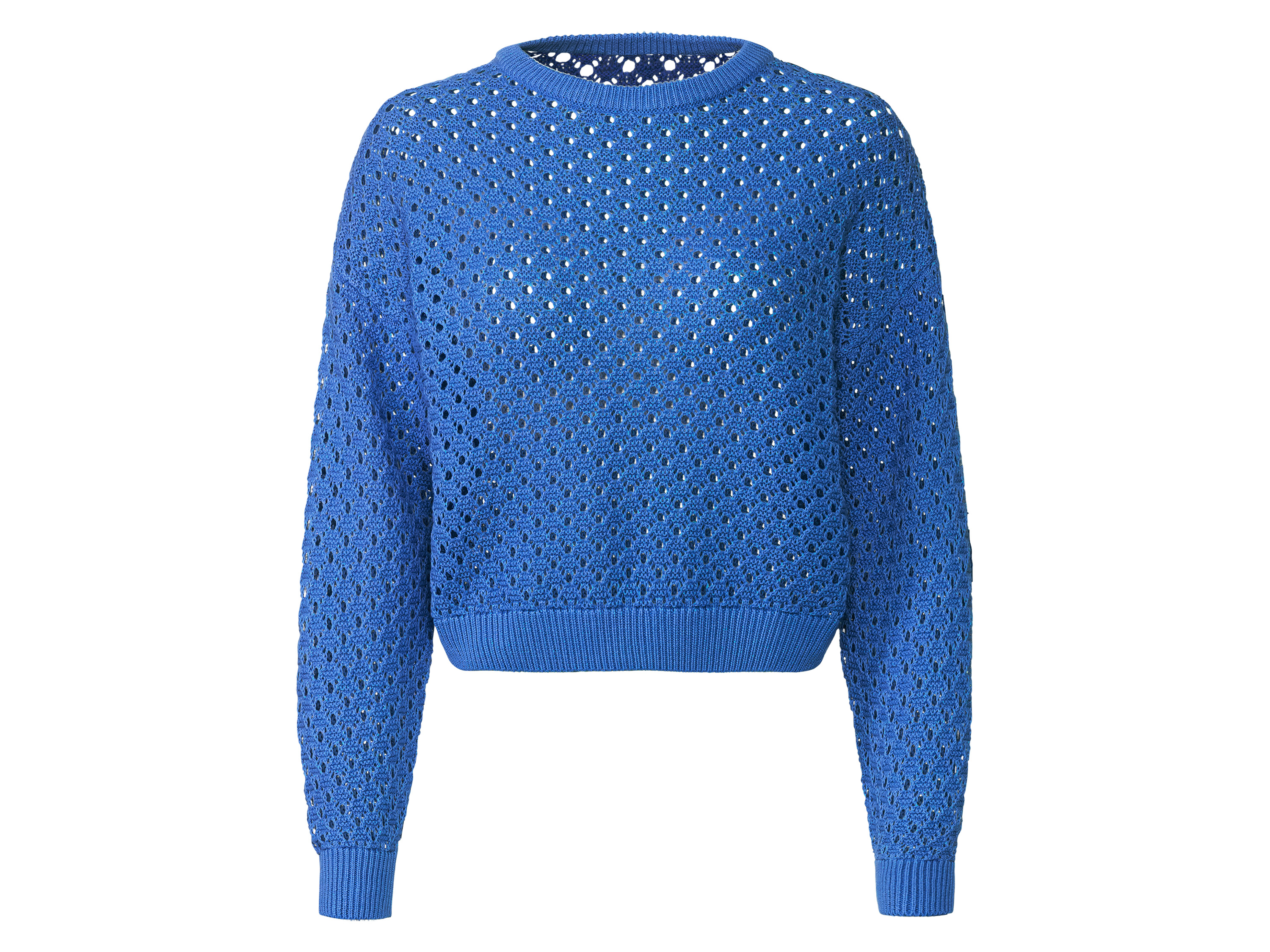 esmara® Sweter damski z bawełny (Niebieski, XS (32/34))